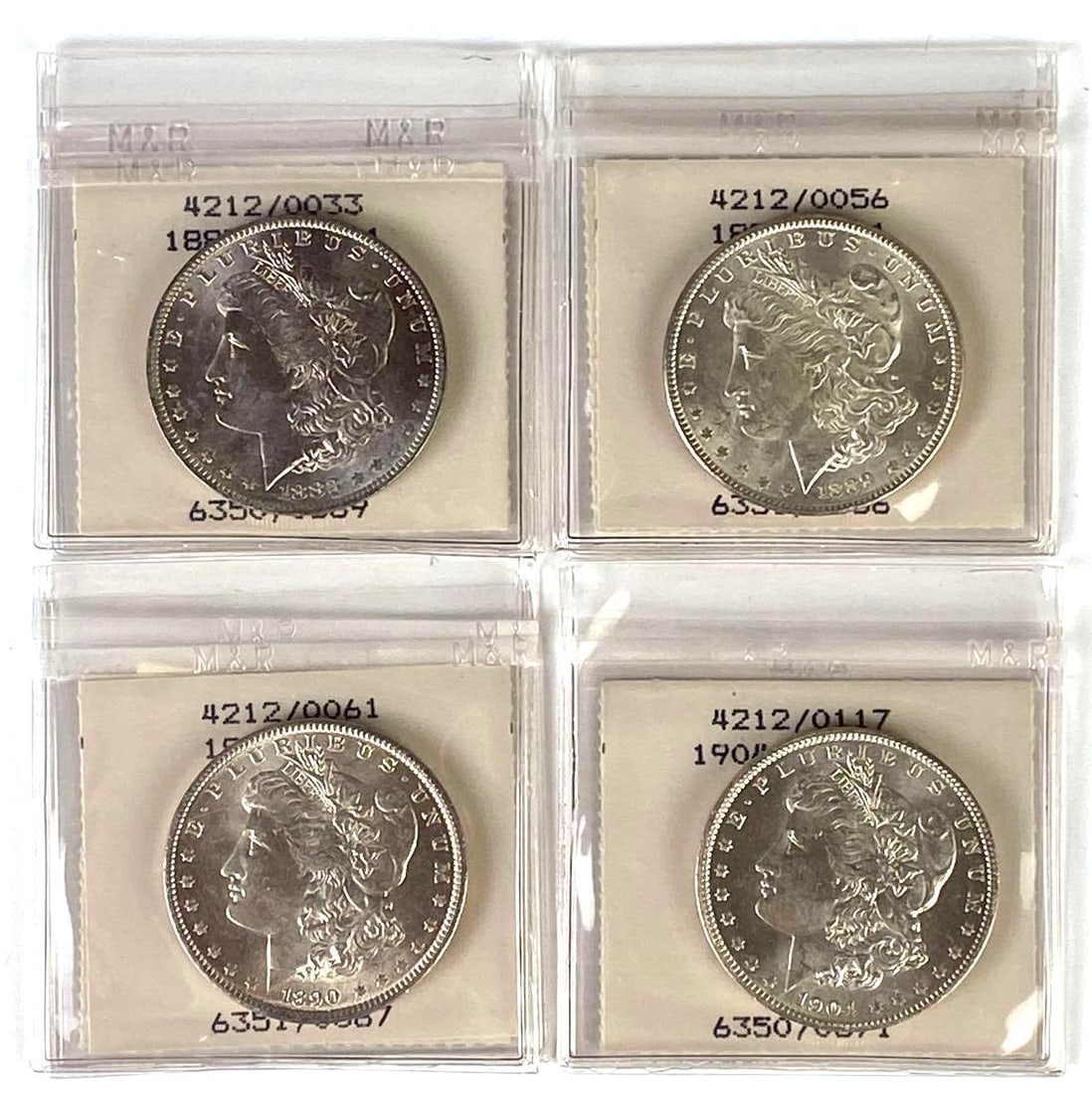 Group of (4) US Morgan Silver Dollars (1 of 3)