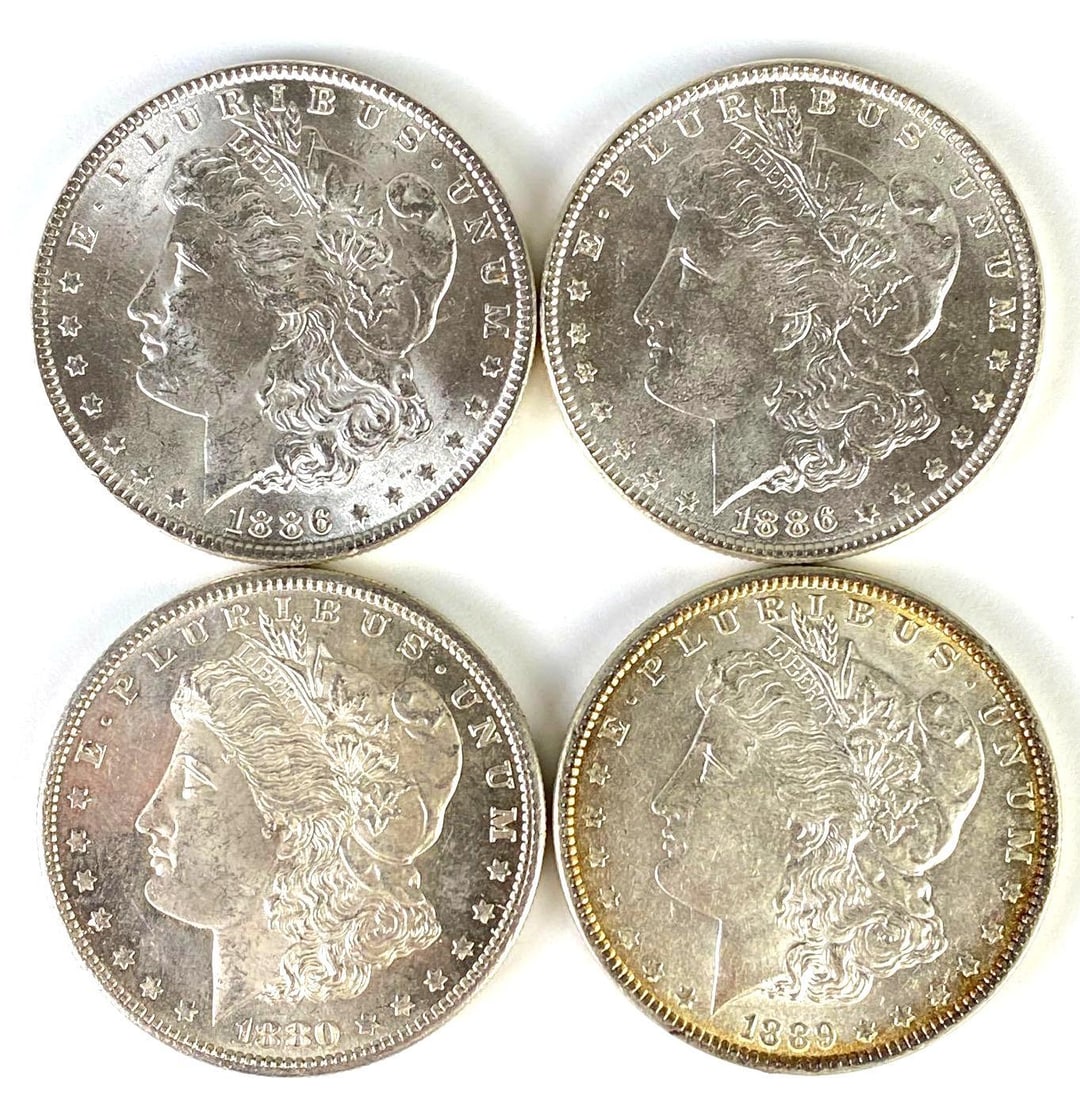 Group of (4) US Morgan Silver Dollars (1 of 2)
