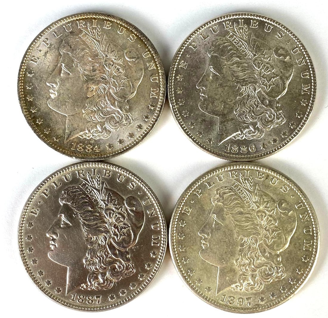 Group of (4) US Morgan Silver Dollars (1 of 2)