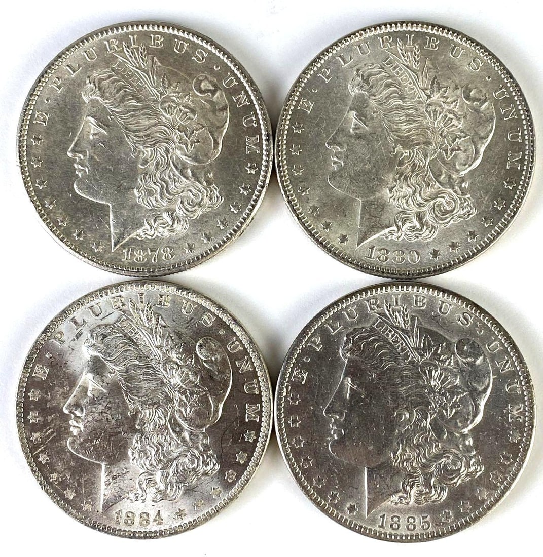 Group of (4) US Morgan Silver Dollars (1 of 2)