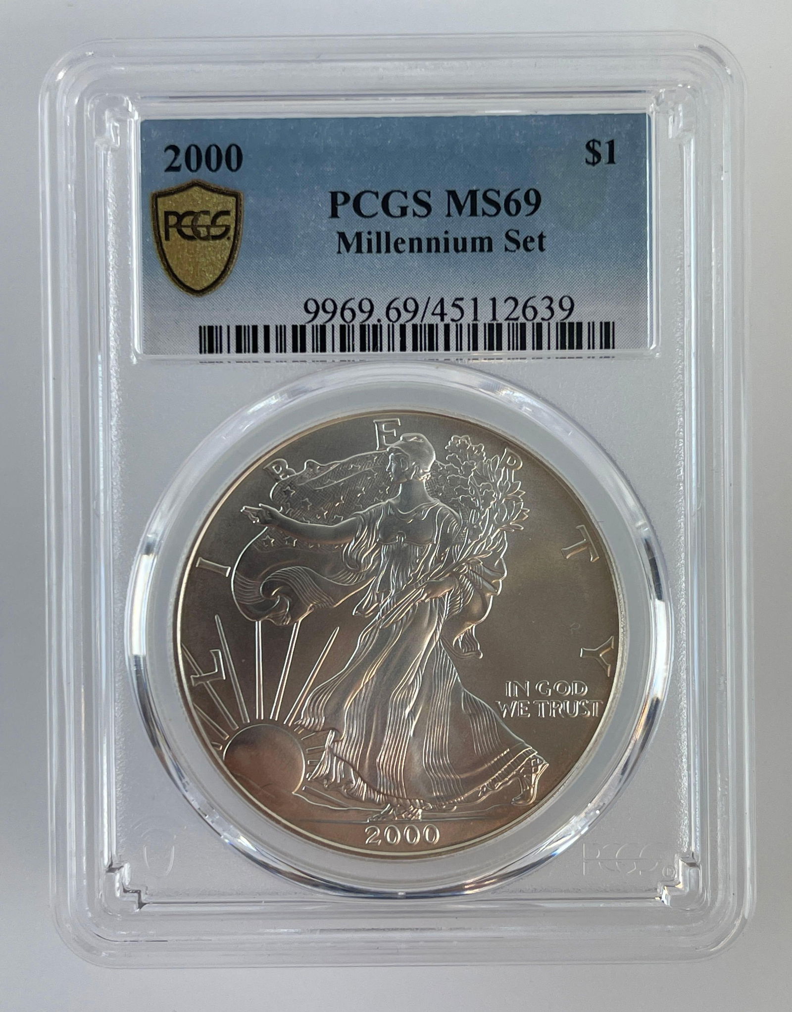 2000 US Mint Silver American Eagle .999 Fine Silver PCGS MS69 Millennium Set (1 of 2)