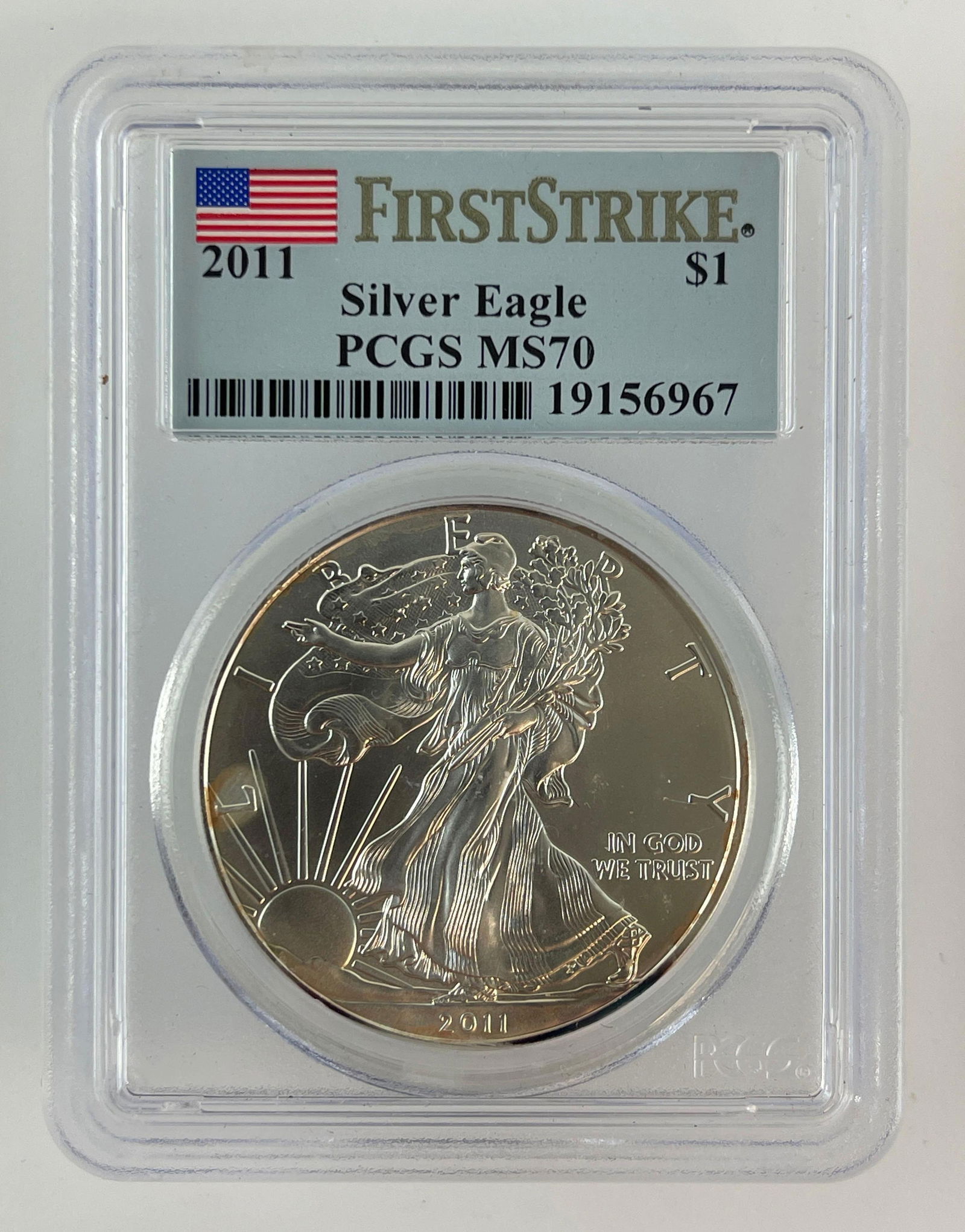 2011 US Mint American Eagle .999 Fine Silver PCGS MS70 (1 of 2)