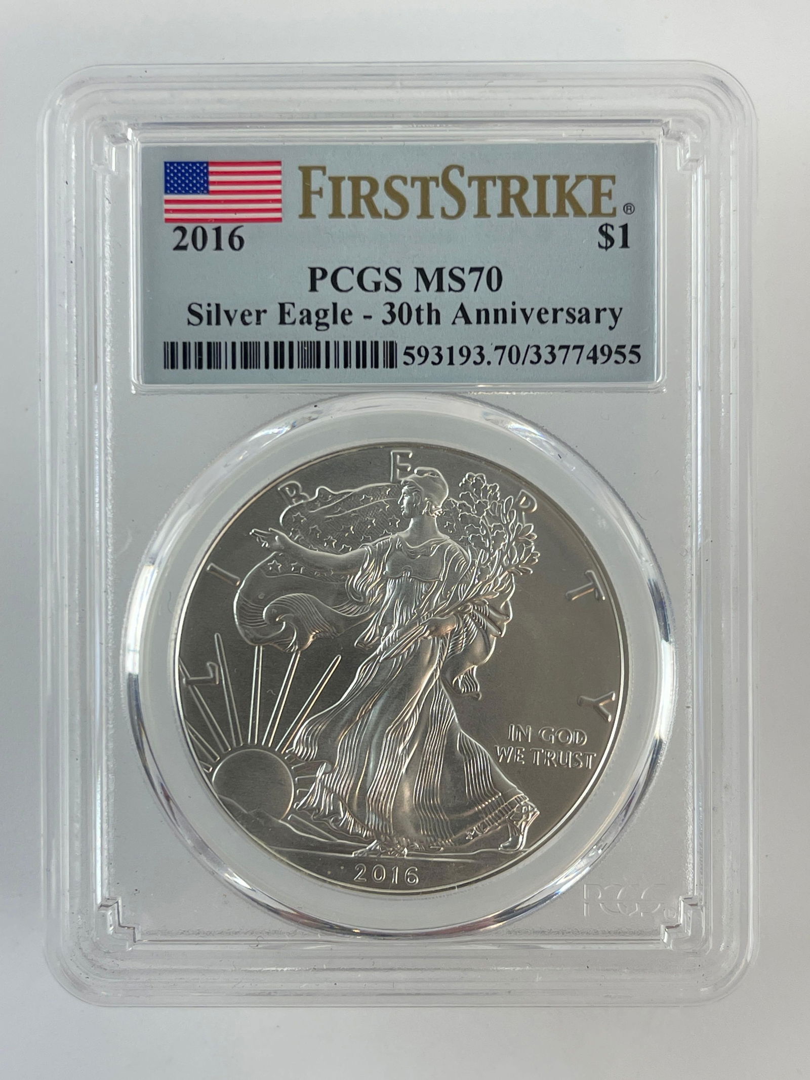 2016 US Mint American Eagle .999 Fine Silver PCGS MS70 (1 of 2)