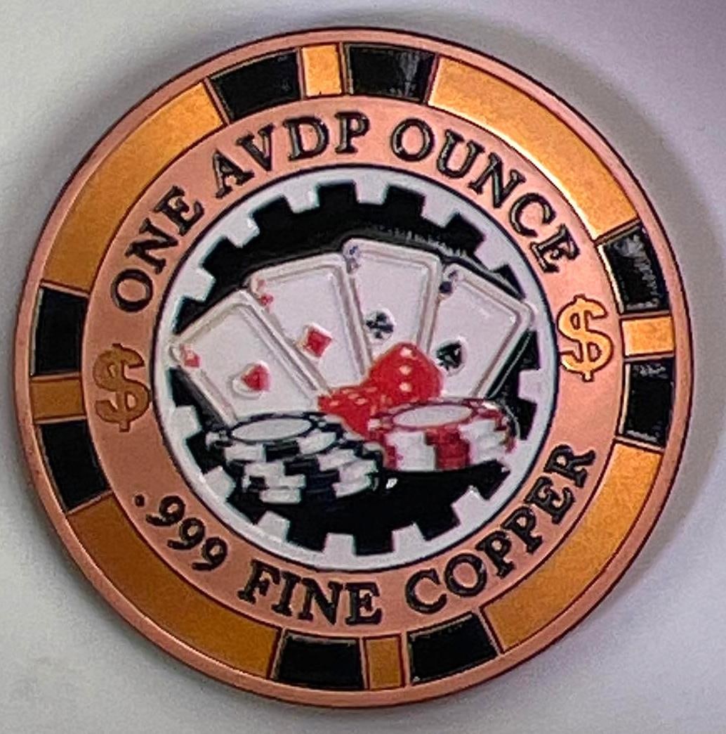 Las Vegas 1 oz .999 Fine Copper Round: Las Vegas 1 oz .999 Fine Copper Round