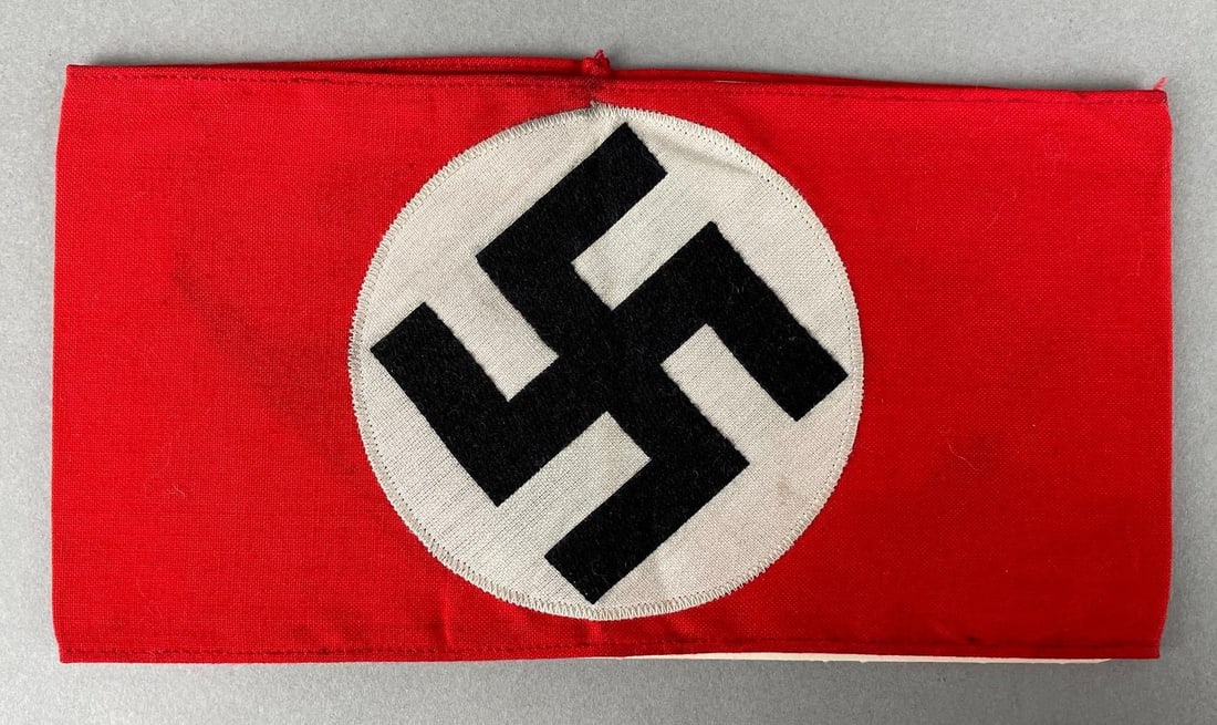 WW2 German Party Armband: Measures 4 x 7 3/4 inches