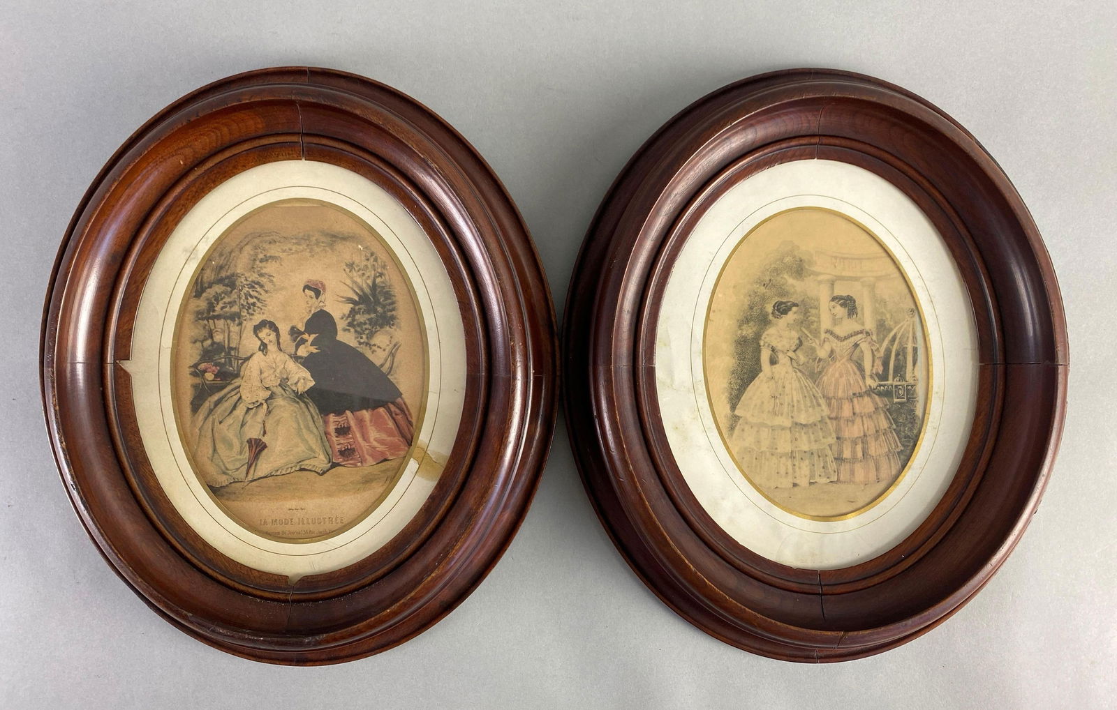 Group of 2 French Fashion Framed Lithographs (1 of 2)