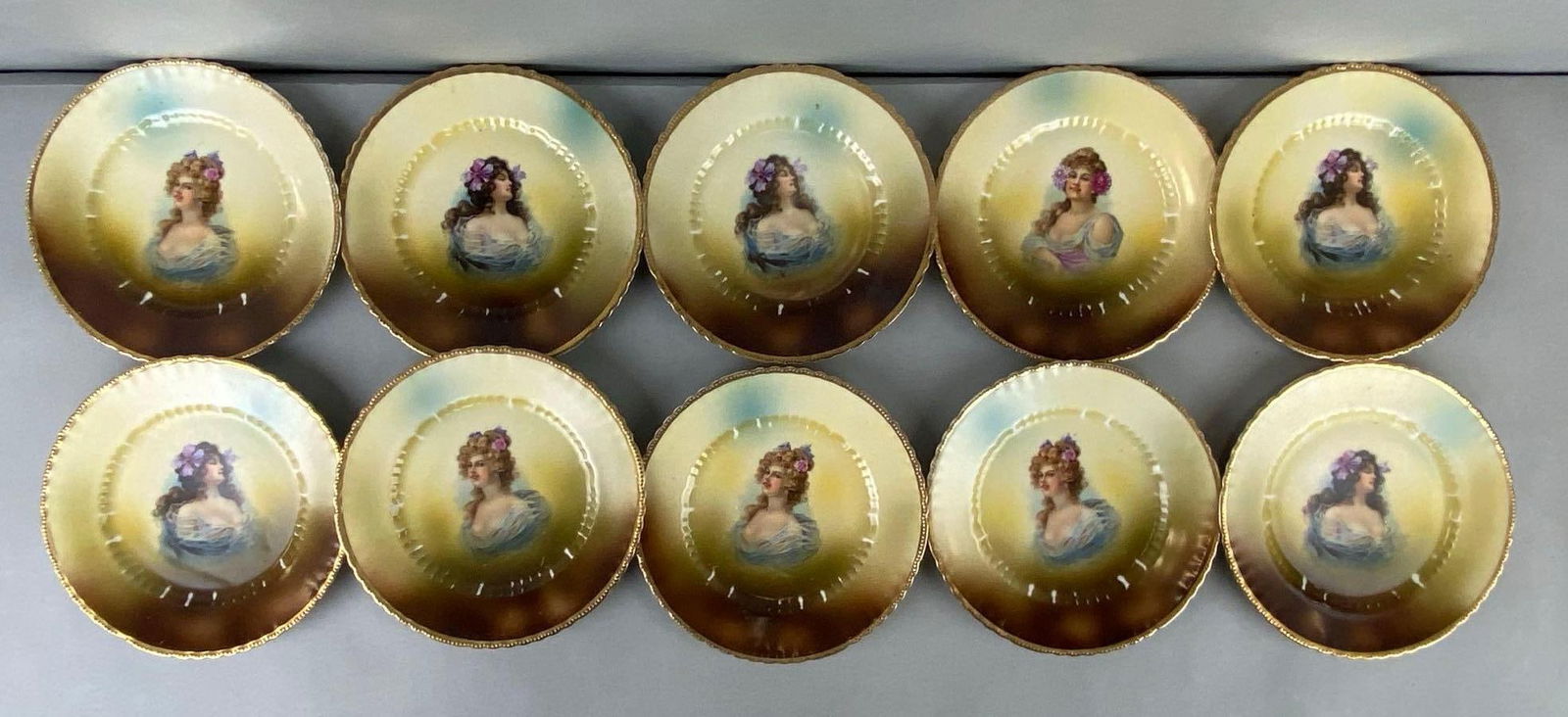 Group 10 Victoria Austria Portrait Plates and a Platter (1 of 7)