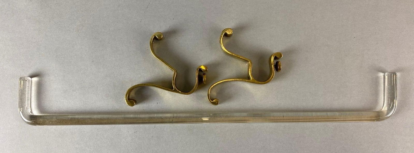 Vintage Glass Towel Bar and Brackets (1 of 2)