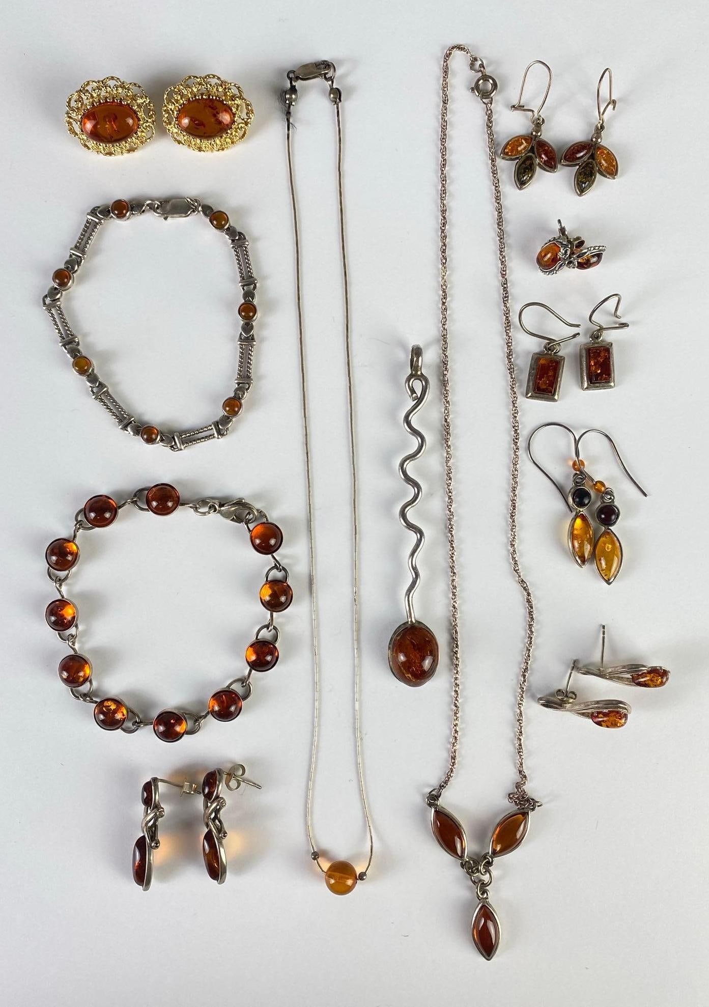 Group of Amber Jewelry Items (1 of 3)