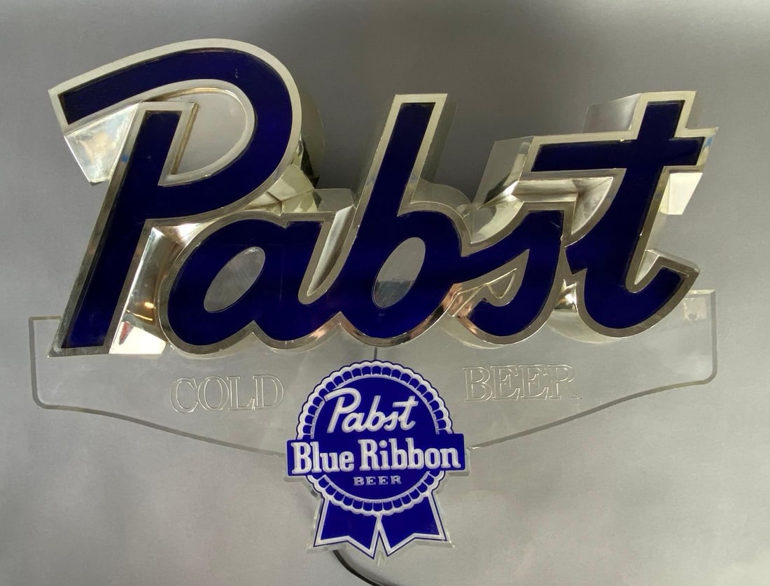 Pabst Blue Ribbon Light Up Advertising Sign (1 of 3)