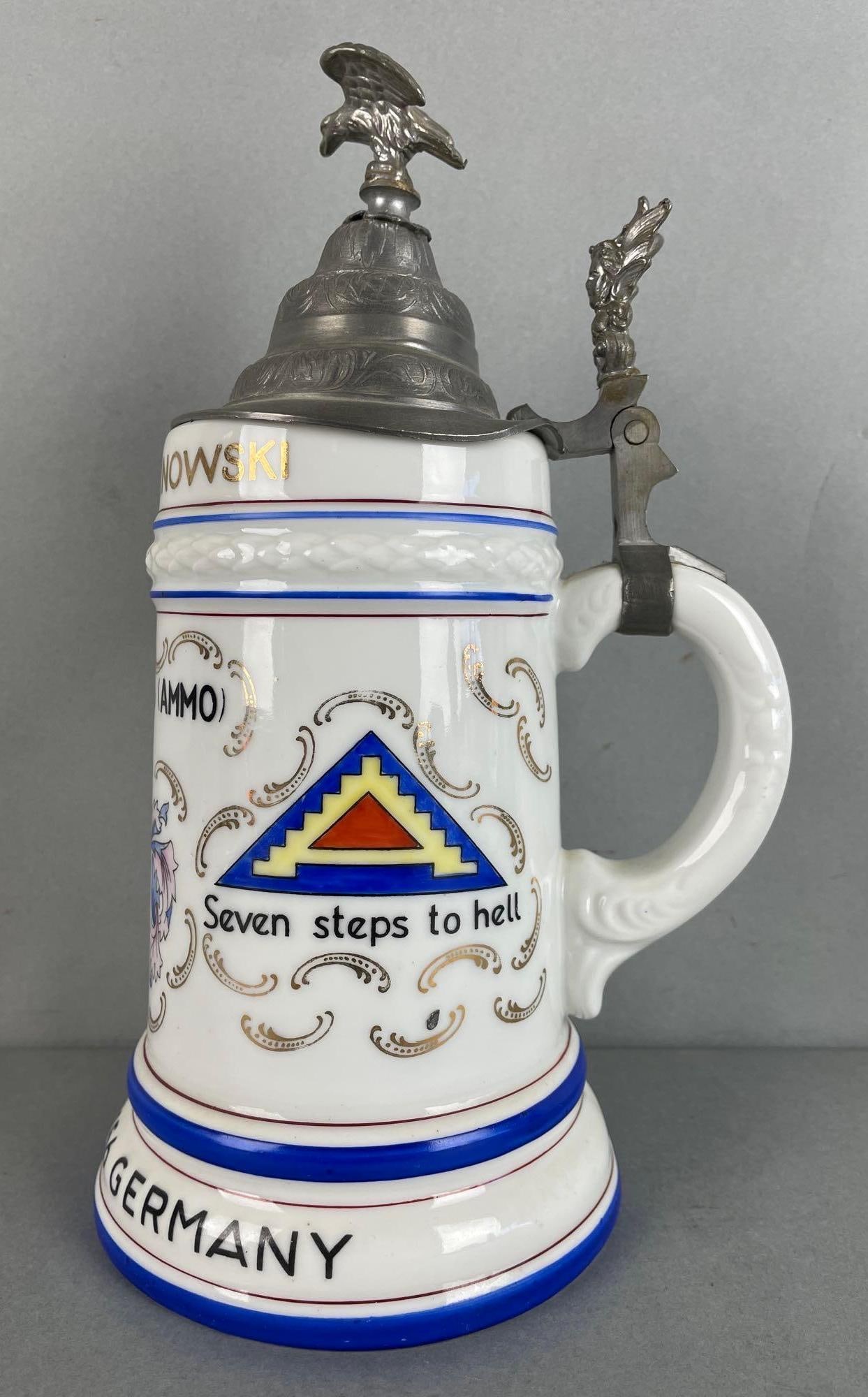 Vintage German Regimental Lithophane Beer Stein (1 of 4)