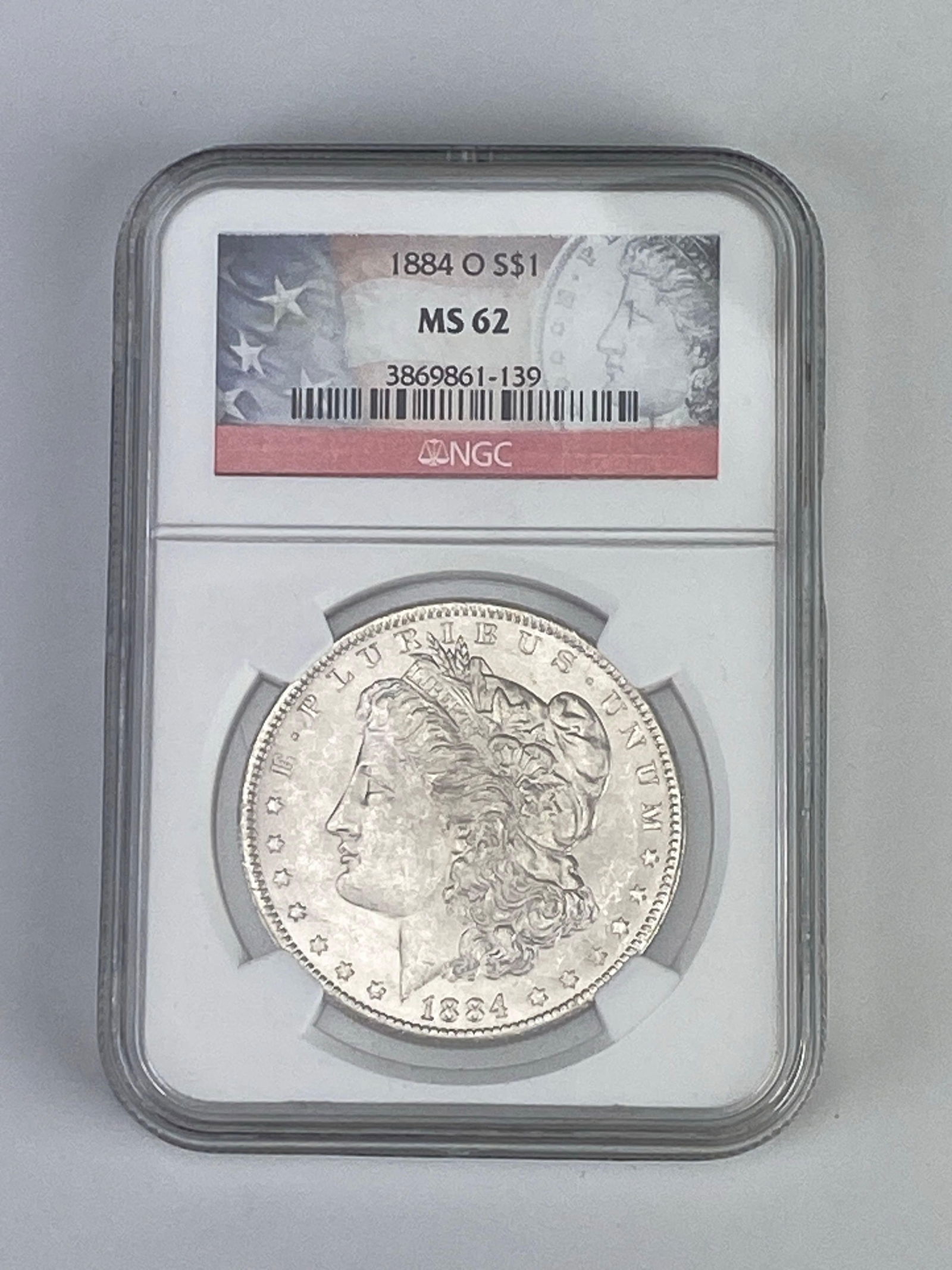 1884 US Morgan Silver Dollar NGC MS 62 (1 of 2)