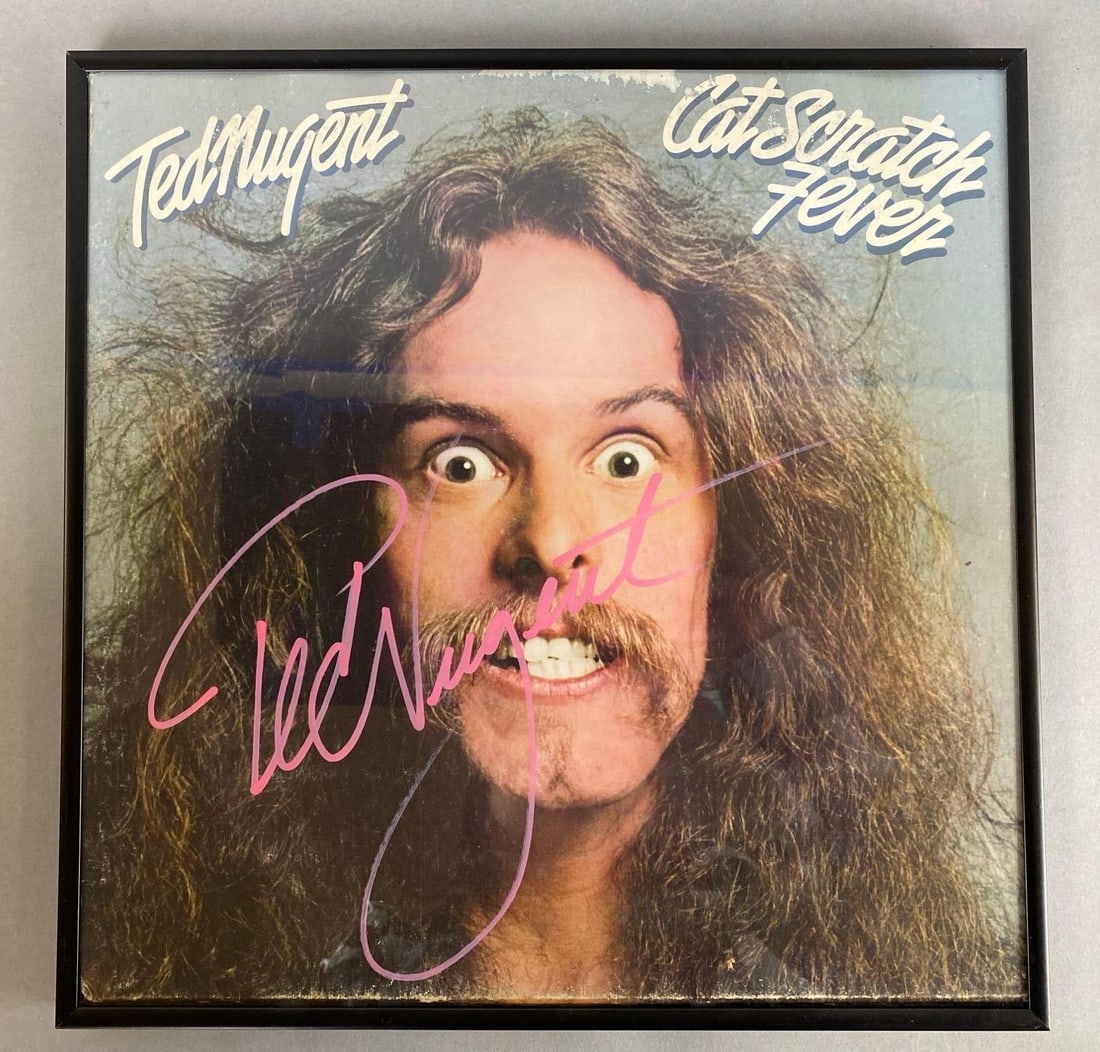 Signed Ted Nugent Cat Scratch Fever Album Cover (1 of 3)