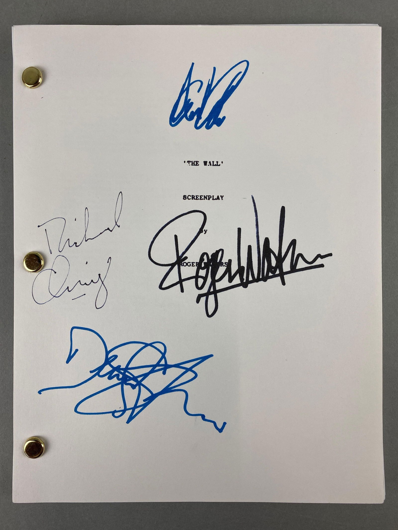 Signed Roger Waters The Wall Screenplay by Roger Waters (1 of 6)