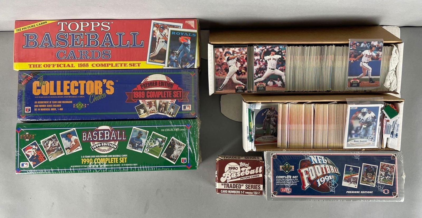 Group of 1990s Baseball and Football Card Sets (1 of 3)