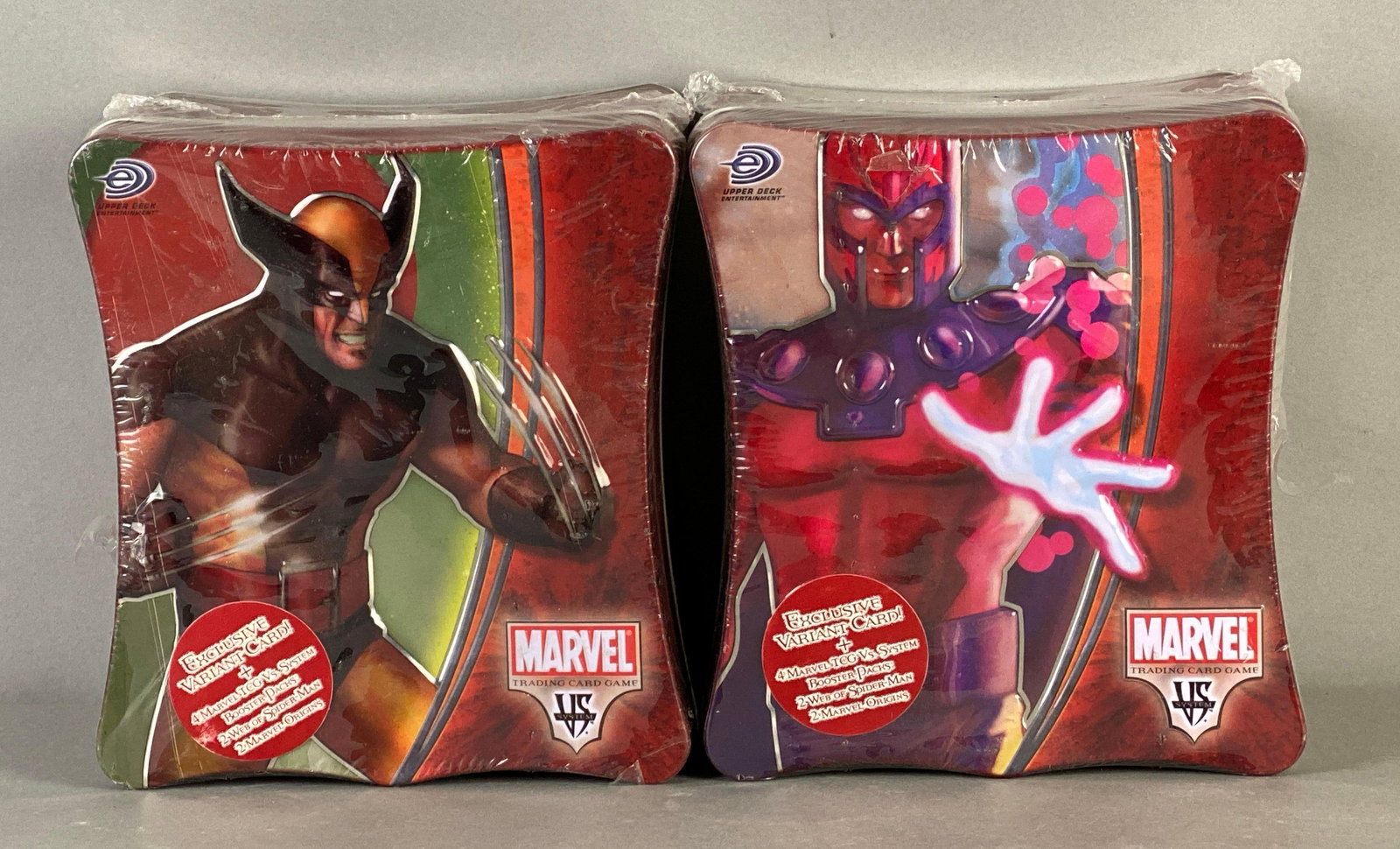 Group of 2 Marvel Upper Deck Trading Card Sealed Tins (1 of 2)