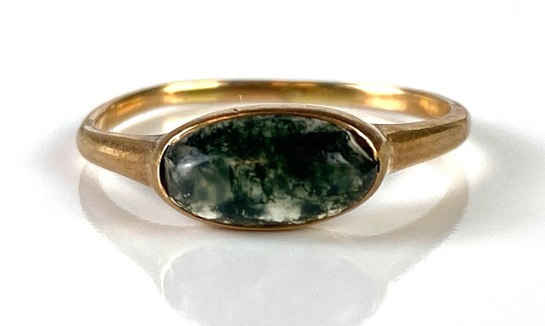 10K Gold Moss Agate Ring (1 of 6)