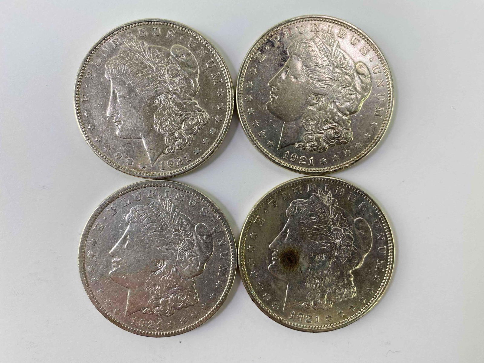 Group of (4) 1921 Morgan Silver Dollars (1 of 2)