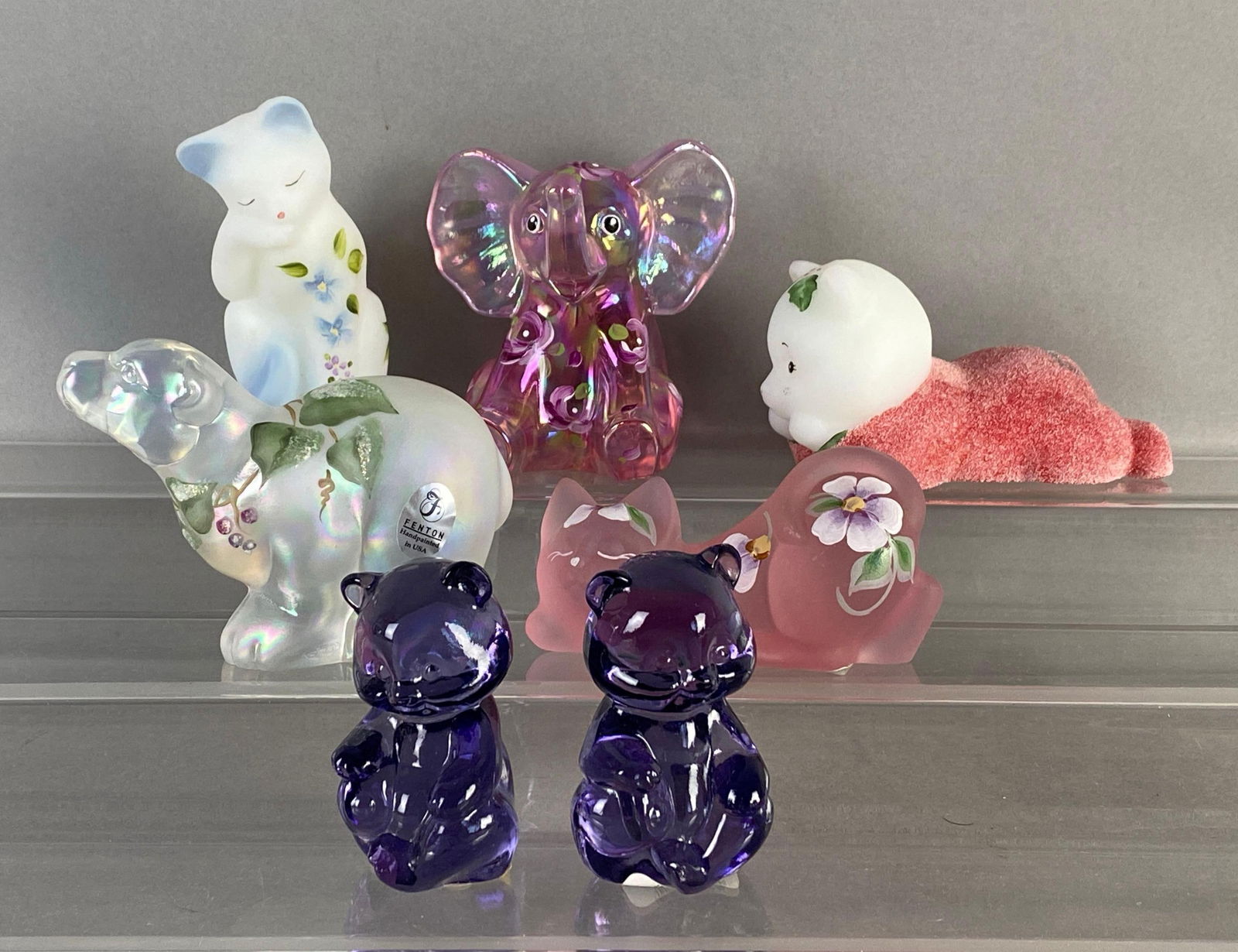 Group of 7 Fenton Figural Glass Animals (1 of 3)