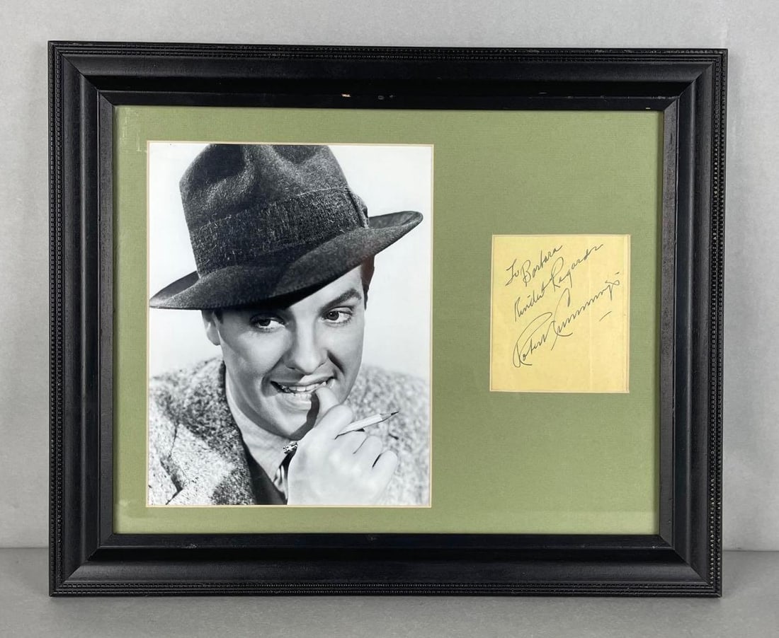 Robert Cummings Photo and Signed Paper (1 of 3)
