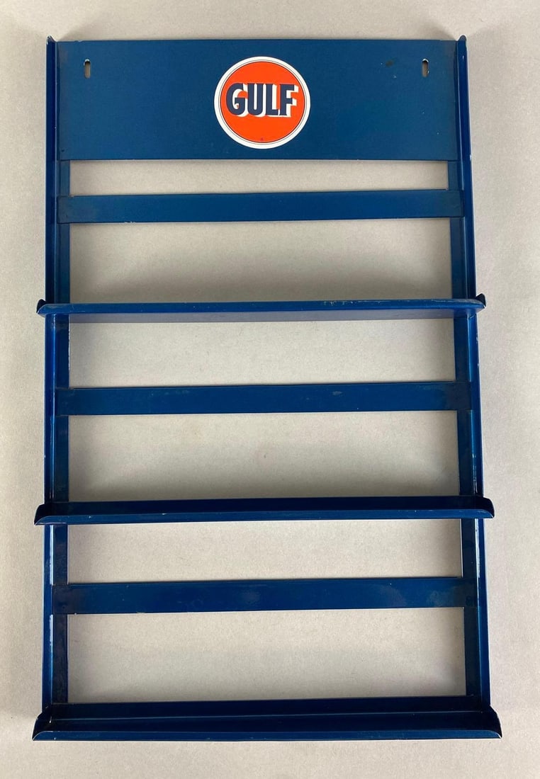 Gulf Oil Advertising Metal Wall Display Shelf (1 of 3)
