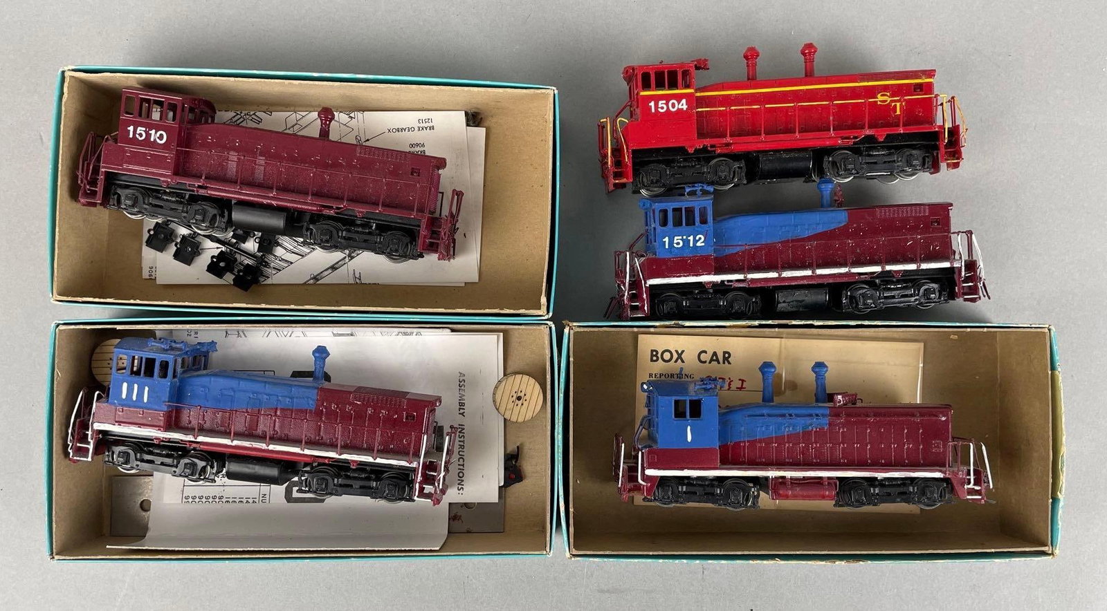 Group of Athearn HO Scale Diesel Switch Locomotives: Some have been painted
