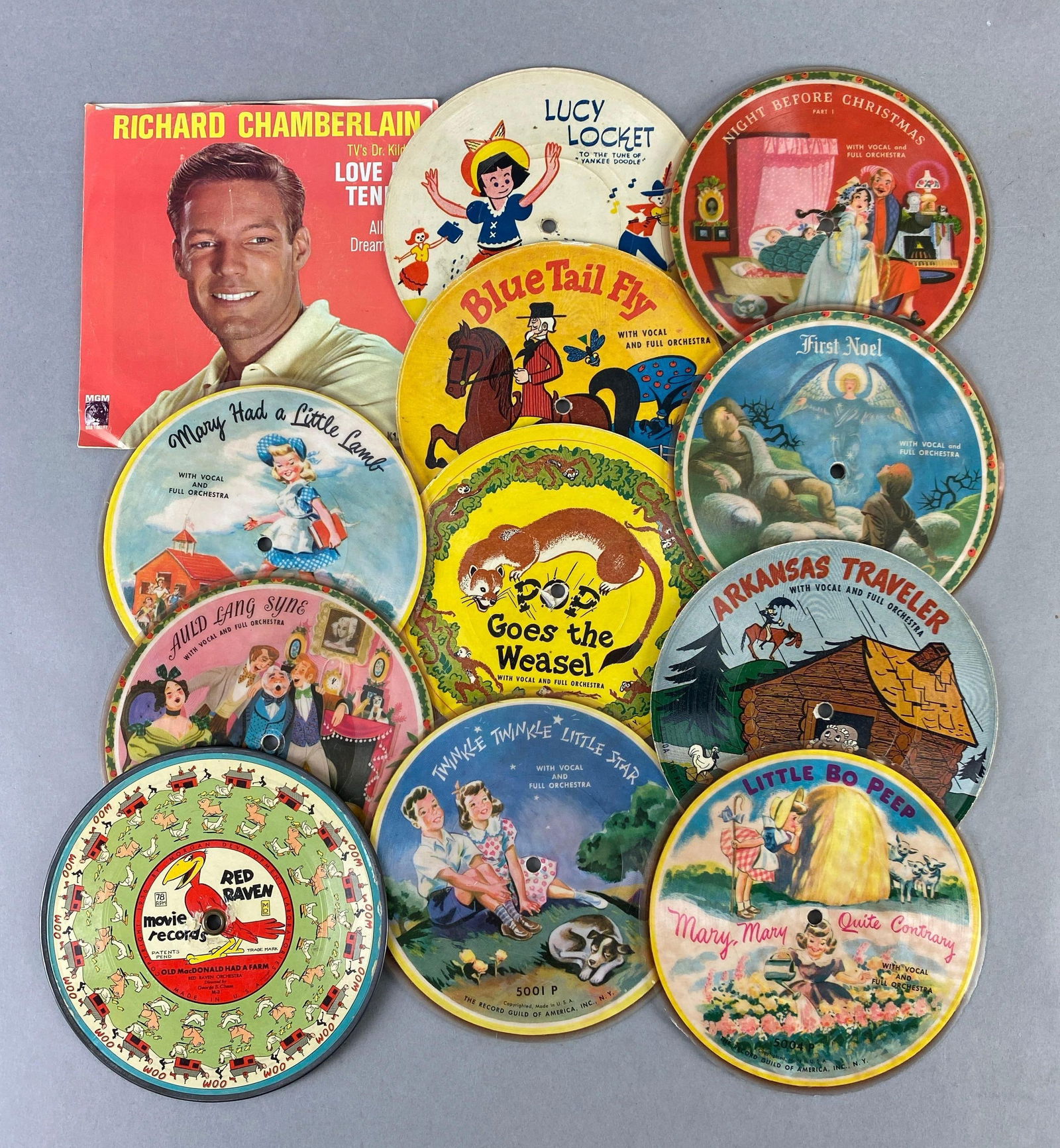 Group of 12 Assorted 45 Vinyl Records (1 of 3)