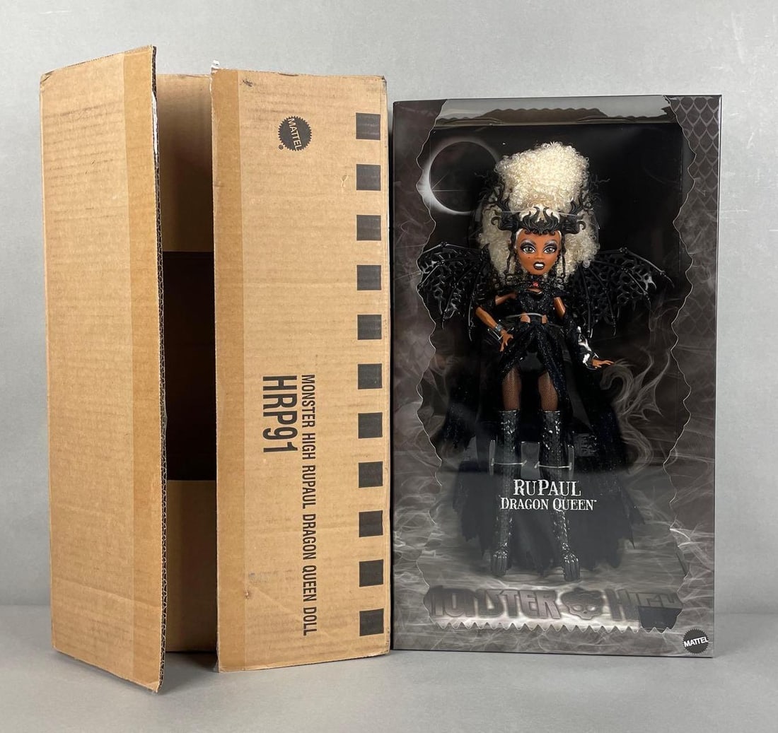 Mattel Monster High Rupaul Dragon Queen Fashion Doll: Original packaging and shipping box