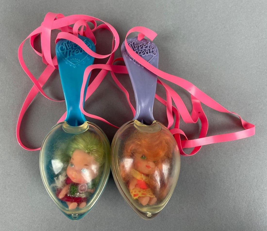 Group of 2 1978 Mattel Sweet Treats: Includes dolls, spoons measure 5 inches