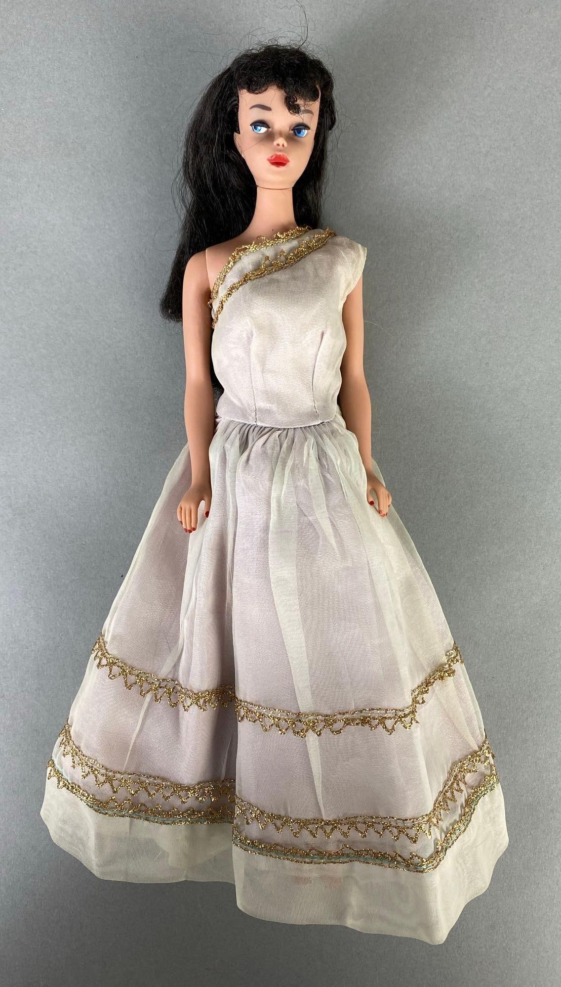 Vintage Mattel Barbie No. 4 Brunette Fashion Doll: Doll 11 1/2 inches tall.