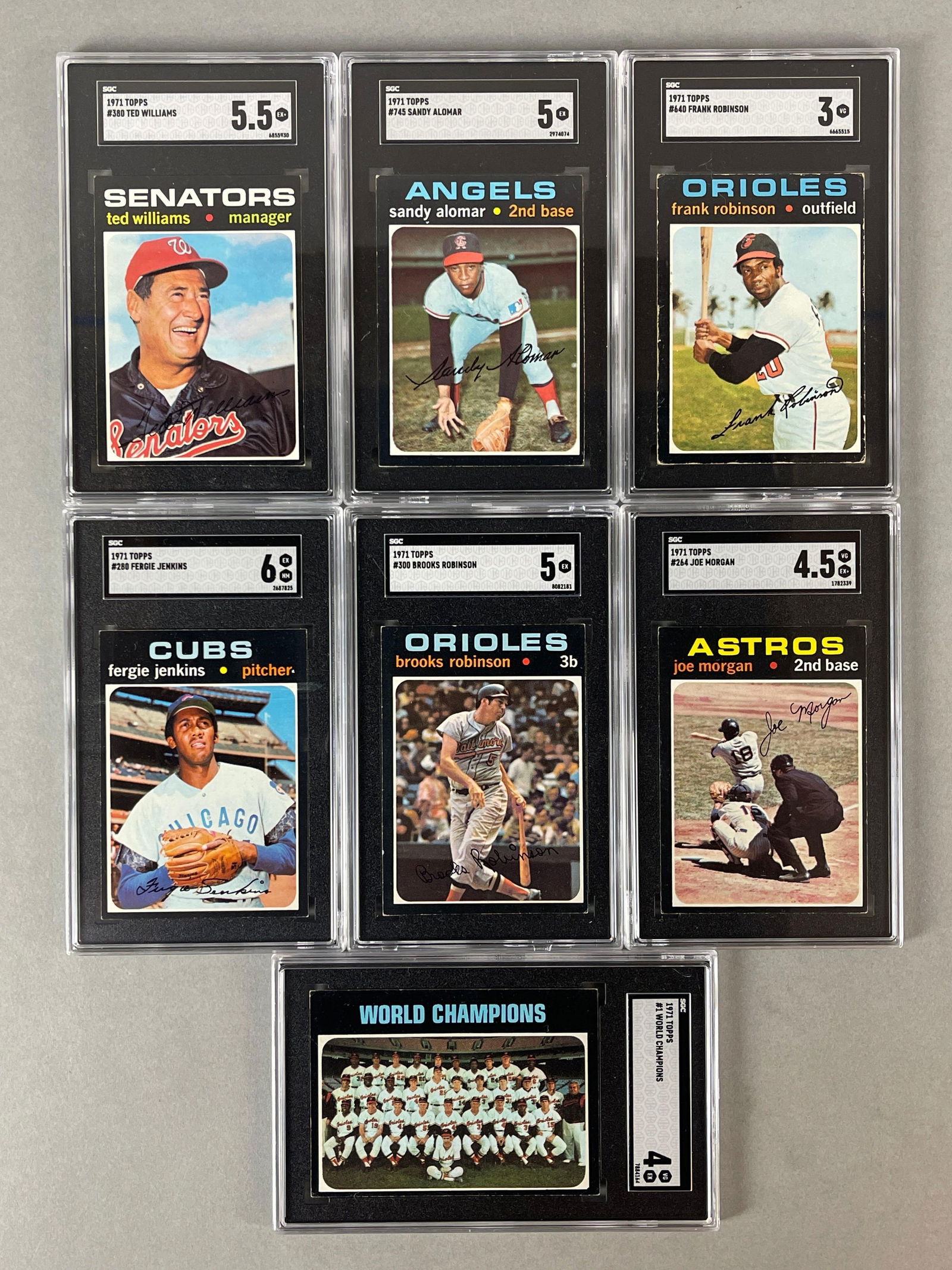 7 - 1971 Topps Baseball Graded Cards with HOFs (1 of 2)