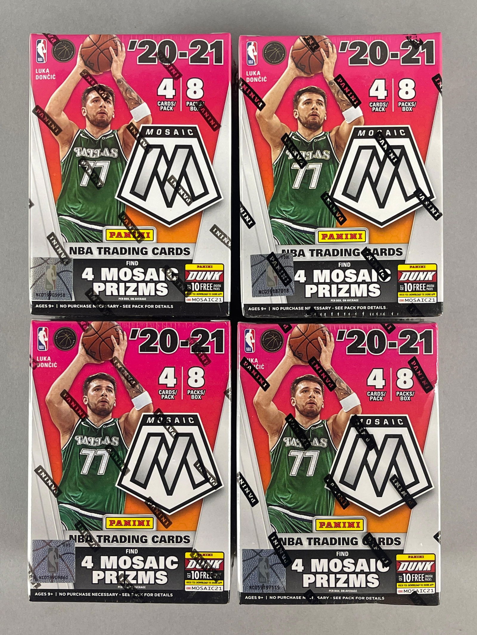 4 - 2020 - 21 Panini Mosaic Basketball Blaster Boxes (1 of 3)