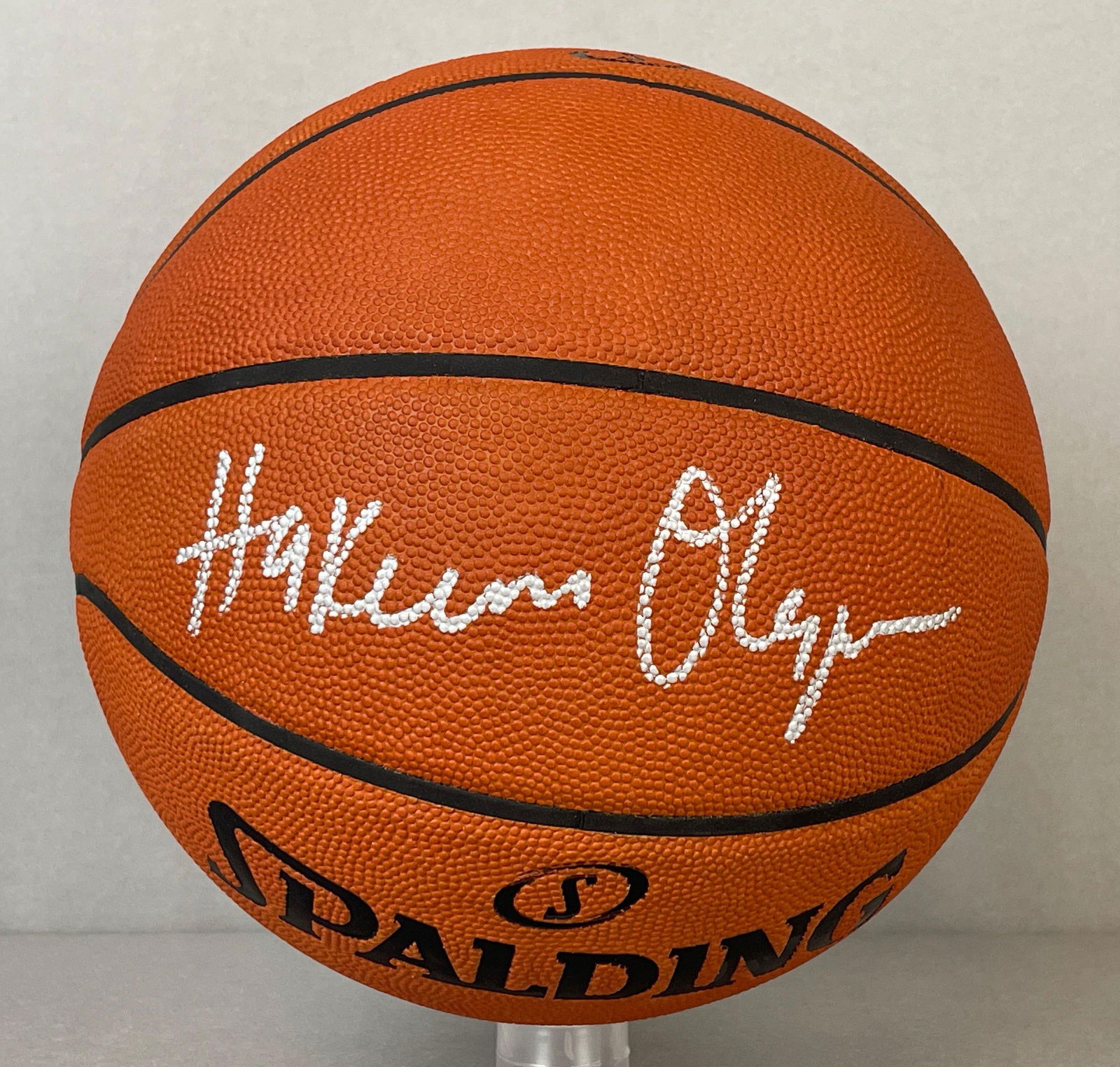 Hakeem Olajuwon Signed Official NBA Basketball with JSA (1 of 5)