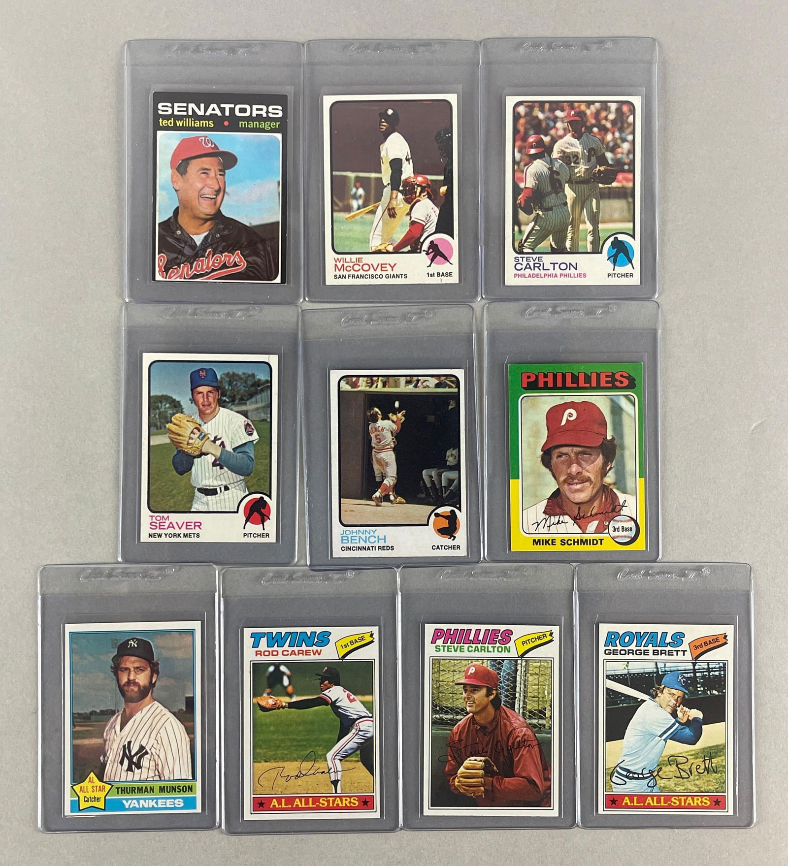 10 - 1971 - 77 Topps Baseball HOFs High Grade Cards (1 of 2)