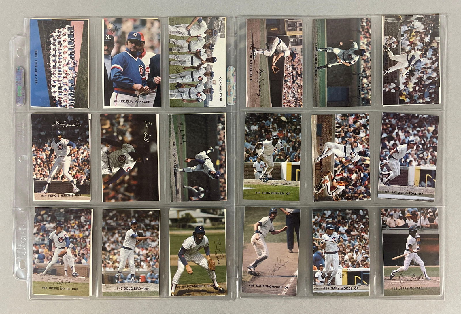 1982 Red Lobster Chicago Cubs High Grade Team Set with Ryne Sandberg 1st Cubs Card (1 of 6)