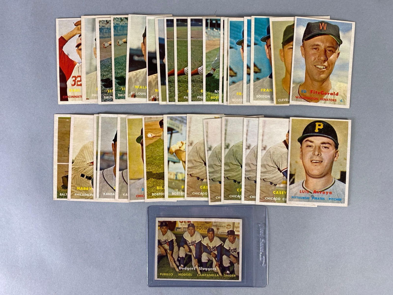 1957 Topps Dodgers Sluggers #400 + 32 other High Numbers (1 of 4)