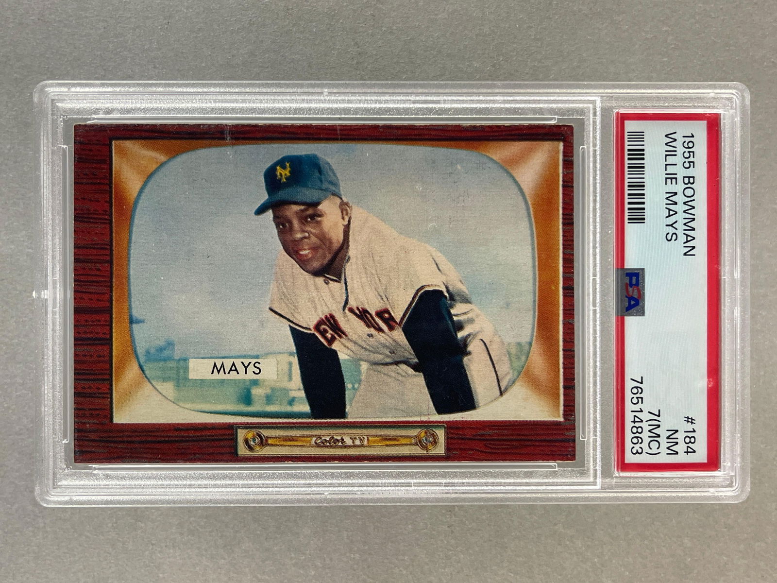 1955 Bowman Willie Mays #184 PSA 7 MC (1 of 2)