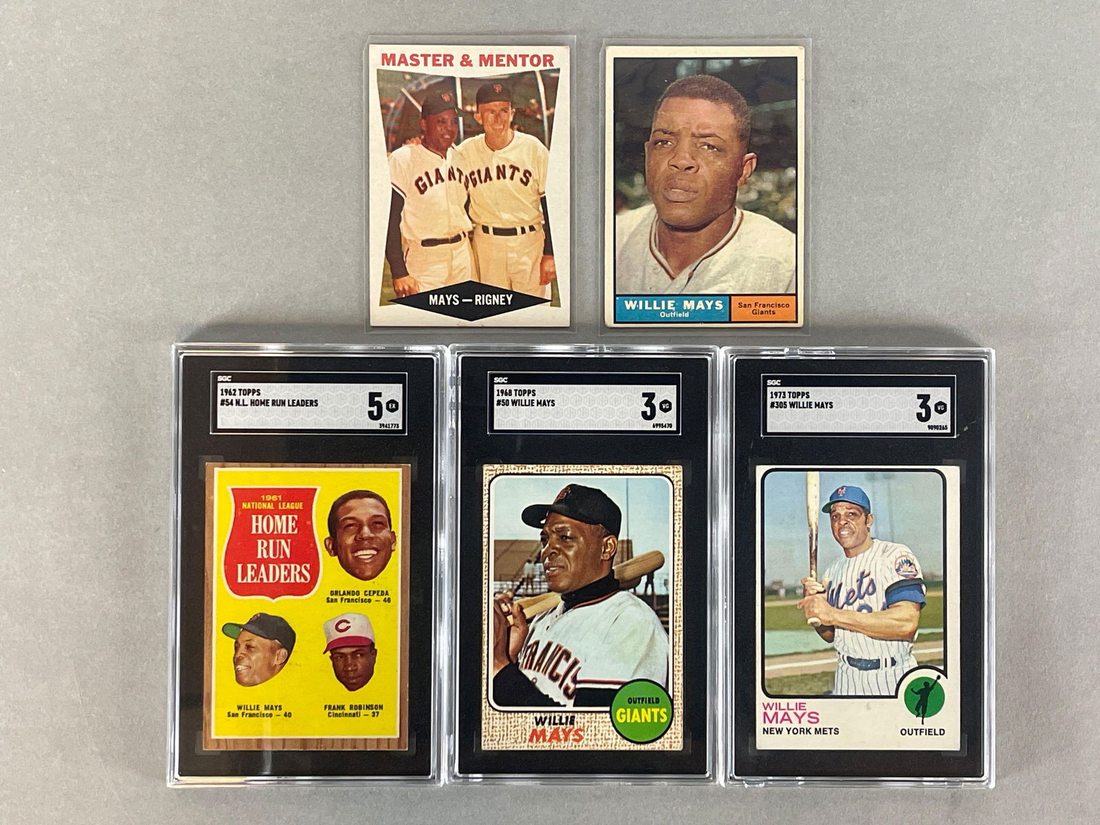 5 - 1960 - 73 Topps Willie Mays Cards with Graded (1 of 2)
