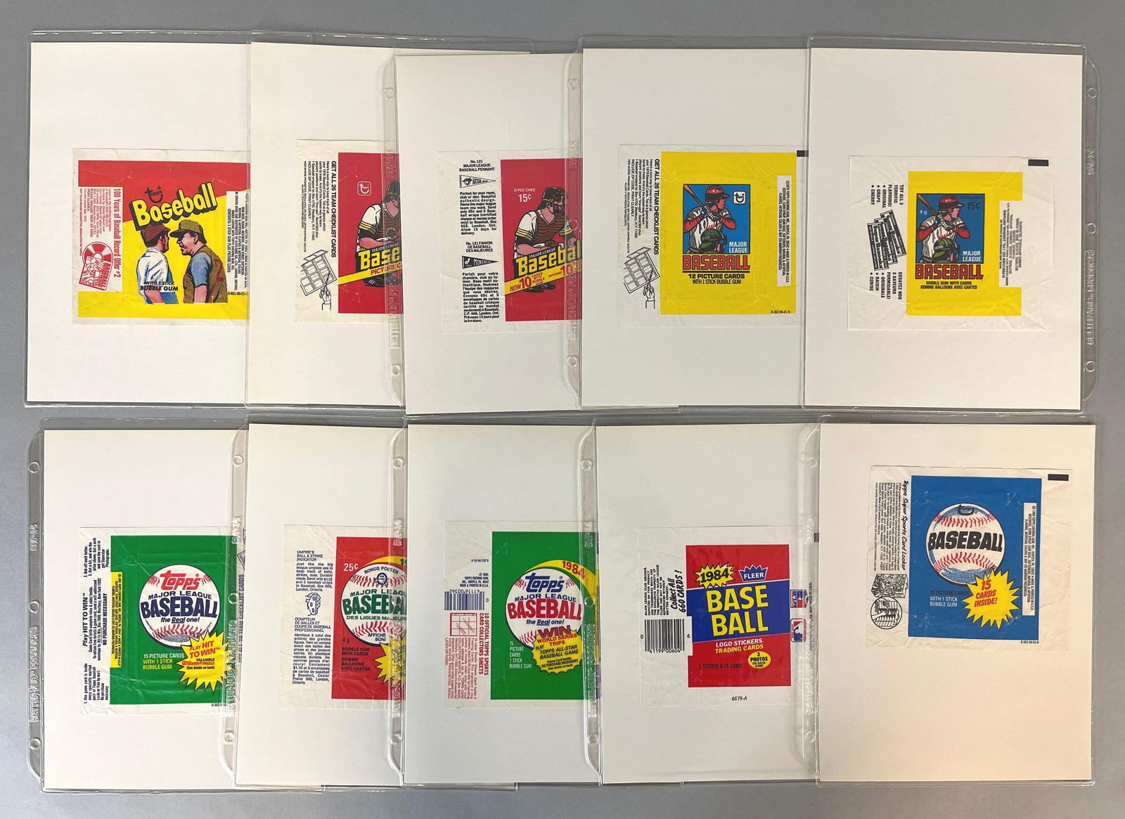 13 - 1973 - 84 Topps, O-Pee-Chee, and Fleer Wax Pack Wrappers (1 of 6)