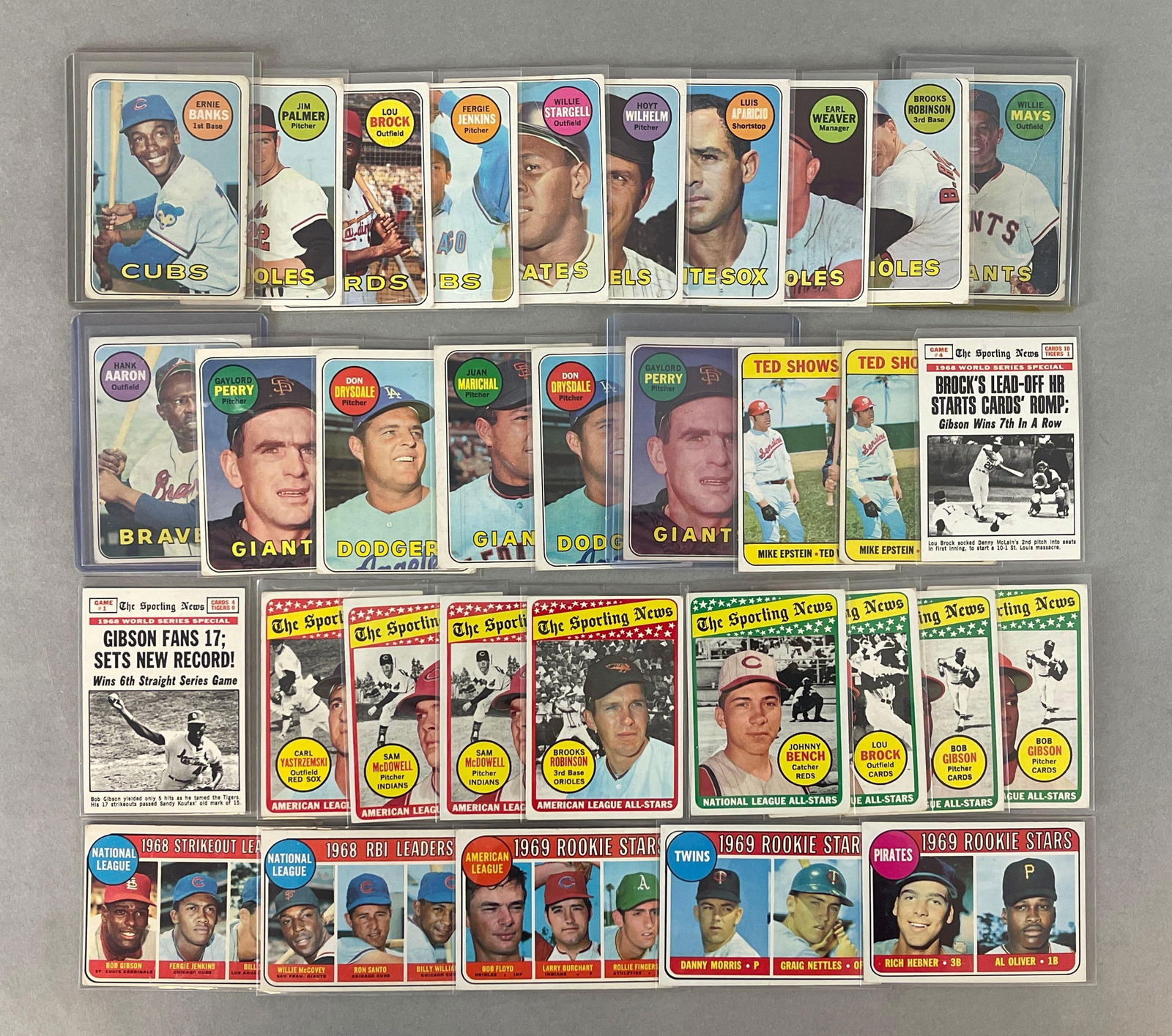 33 - 1969 Topps Baseball HOFs, Stars, and Rookies (1 of 2)