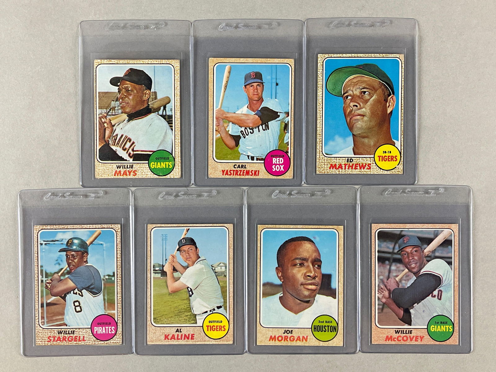 7 - 1968 Topps Baseball HOFs with Mays (1 of 2)
