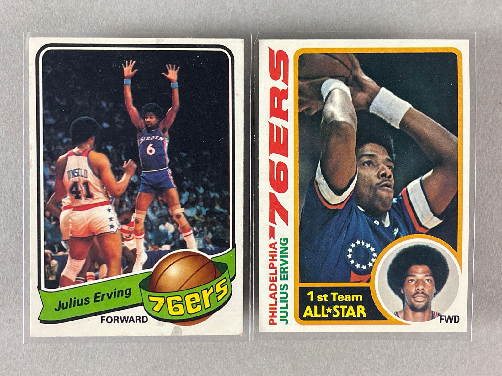 1978 and 79 Topps Julius Erving (1 of 2)