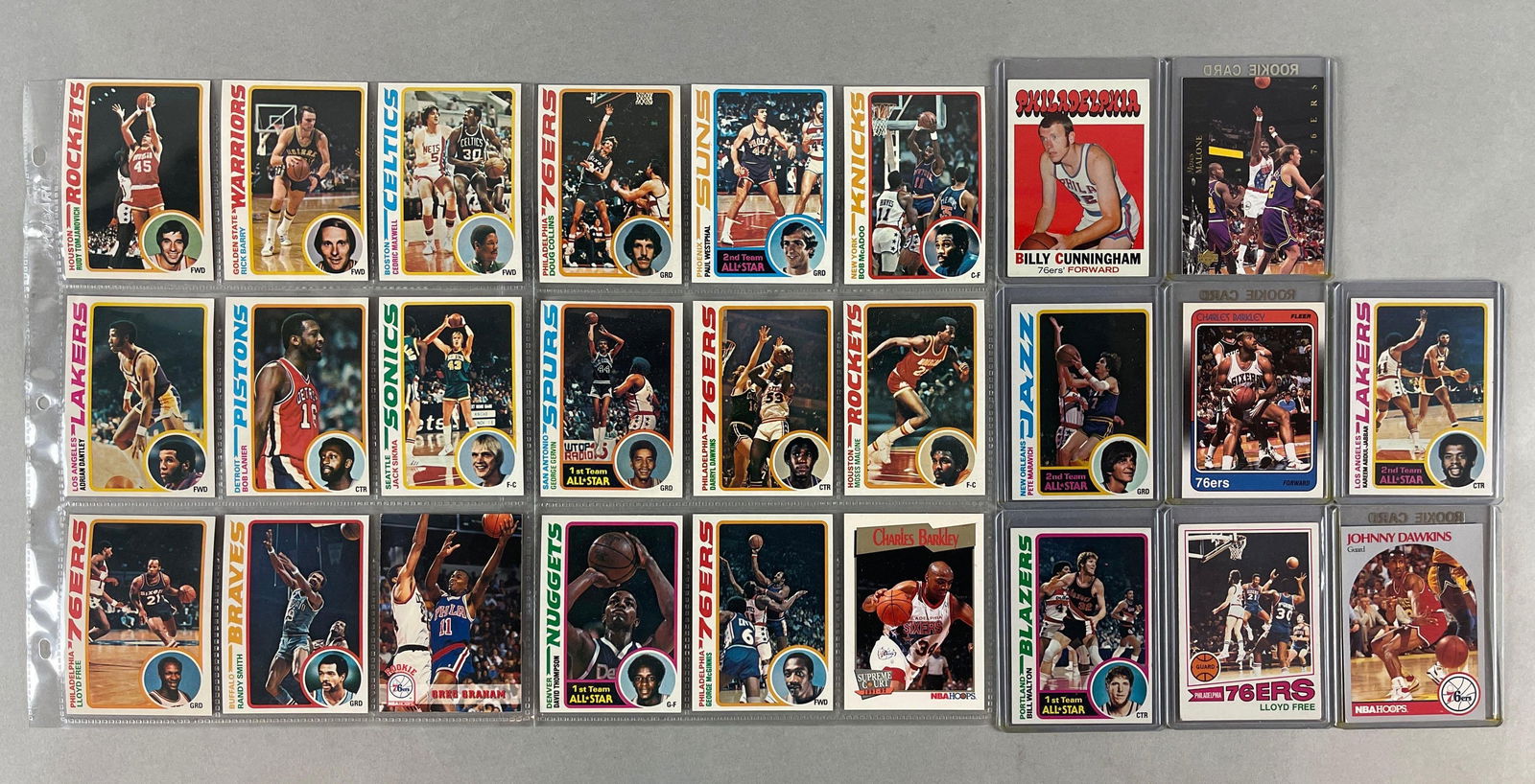 26 - 1978 Topps and Other Basketball High Grade Cards: 1978 Kareem Abdul-Jabbar NM - NMMT, 78 Bill Walton EXMT, 78 Pete Maravich NM, Most others NM - NMMT