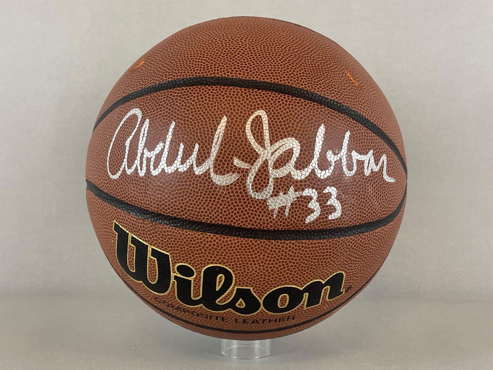 Kareem Abdul-Jabbar Signed Official Wilson Basketball with JSA COA (1 of 5)