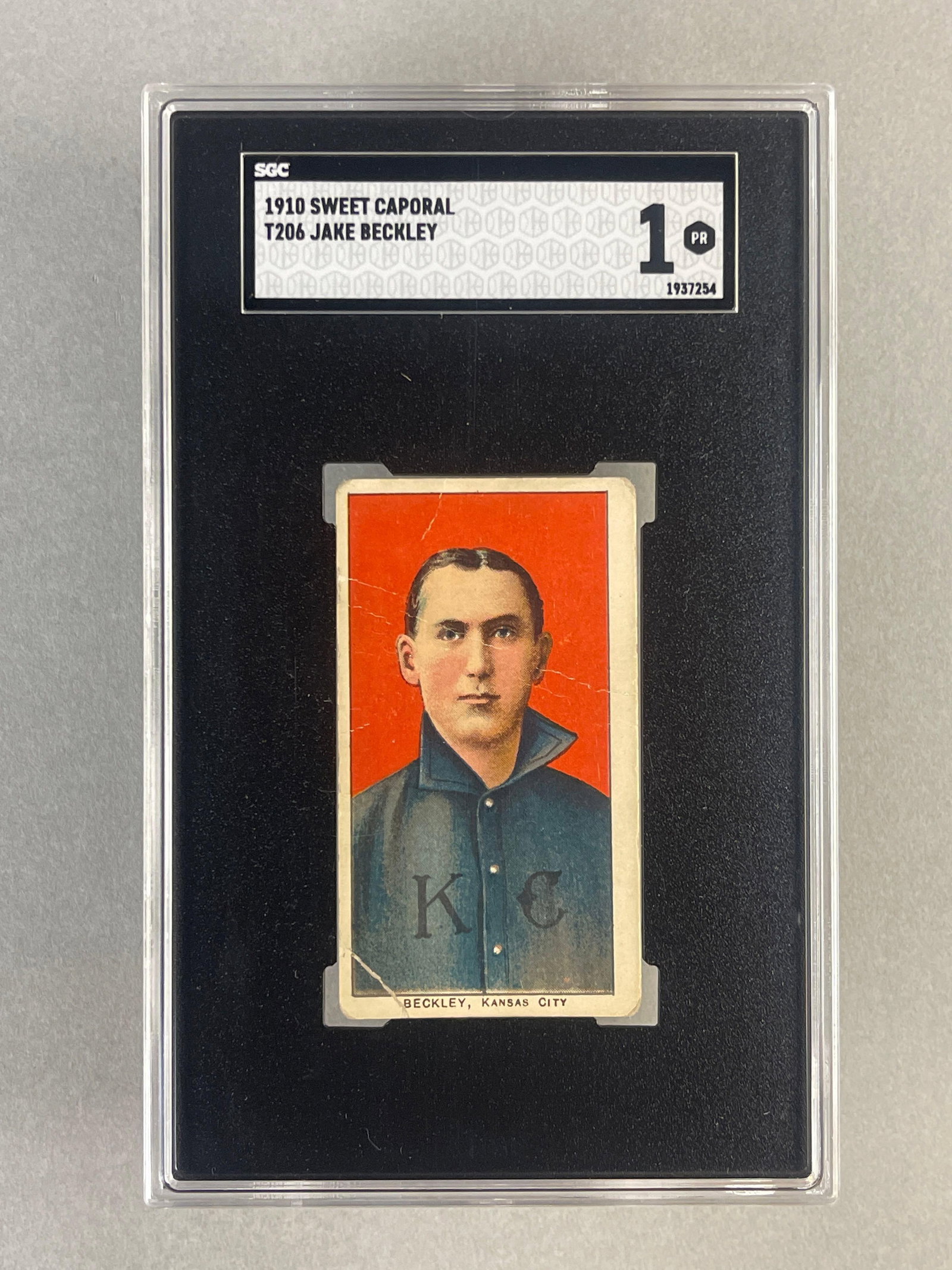 1910 Sweet Caporal T206 Jack Beckley SGC 1: 1910 Sweet Caporal T206 Jack Beckley SGC 1