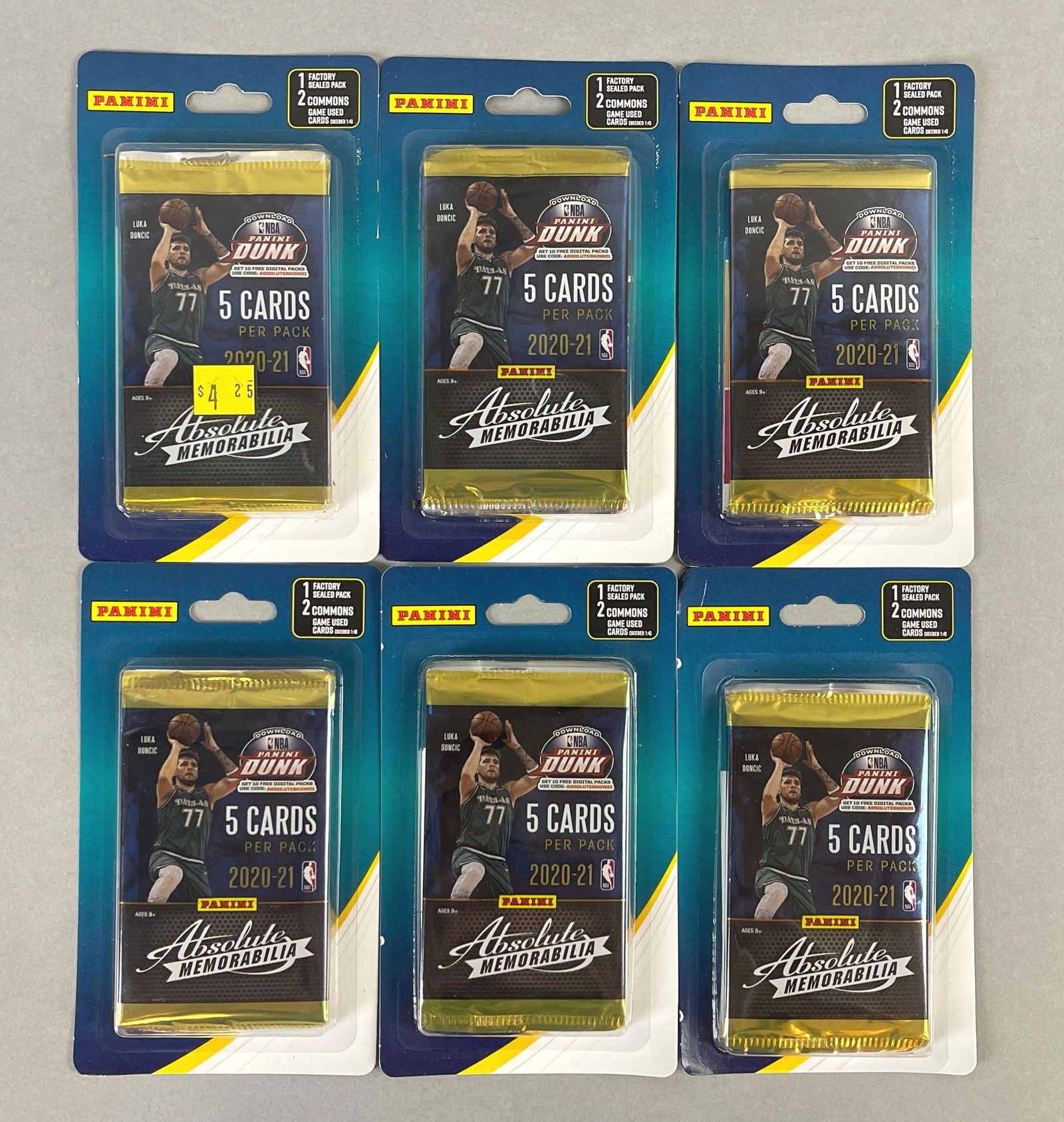 6 - 2020 Panini Absolute Memorabilia Basketball Unopened Blister Packs (1 of 3)