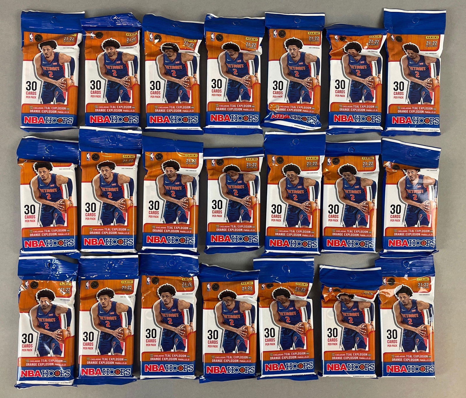 Group of 21 - 2021 - 22 Panini Hoops Basketball Value Packs (1 of 3)