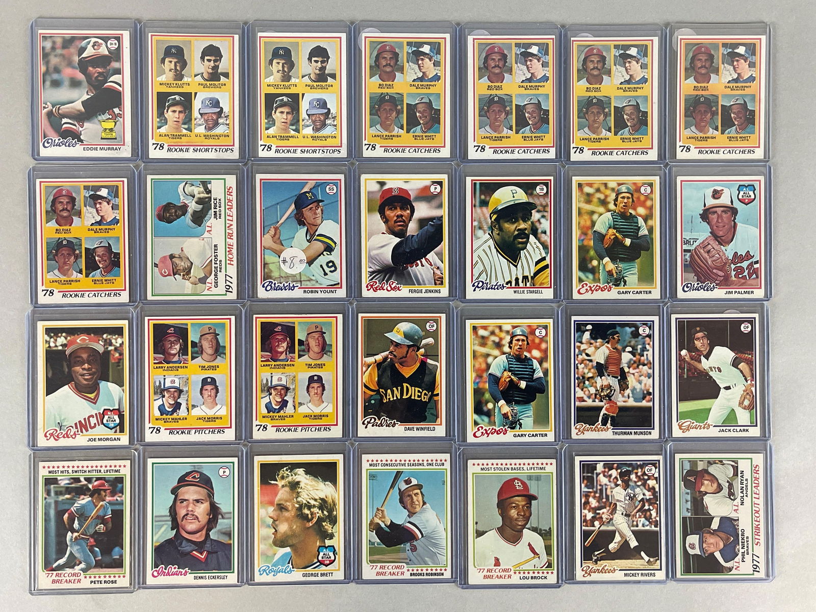 28 - 1978 Topps Baseball HOFs, Stars, and Rookies with Murray and Molitor Rookies (1 of 6)