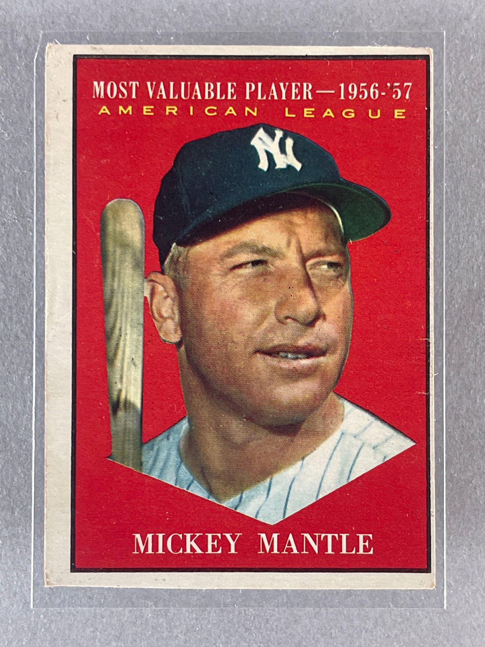 1961 Topps Mickey Mantle MVP #475: 1961 Topps Mickey Mantle MVP #475, Low - VG