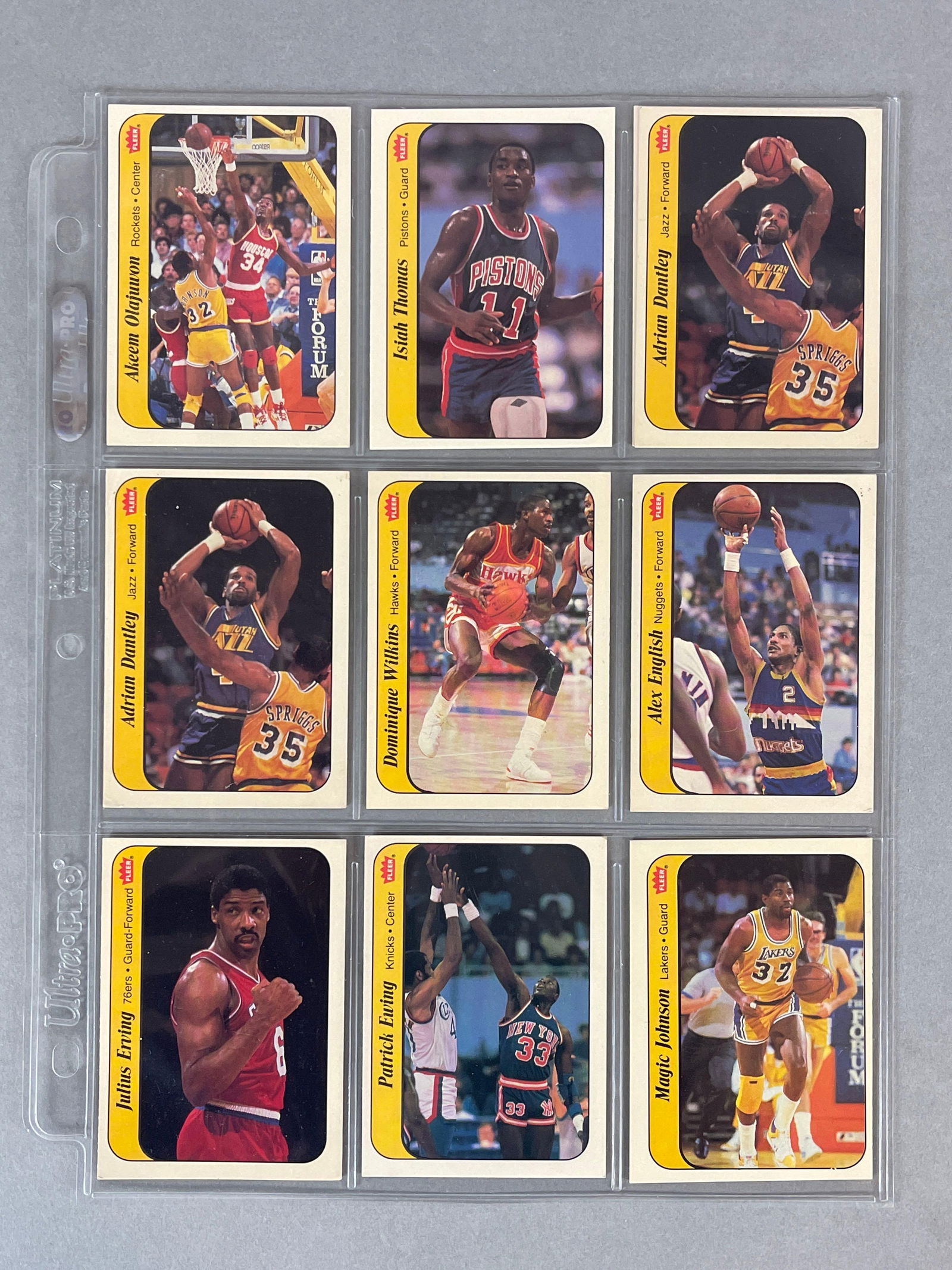 10 - 1986 Fleer Basketball Stickers with HOFs and Rookies (1 of 2)